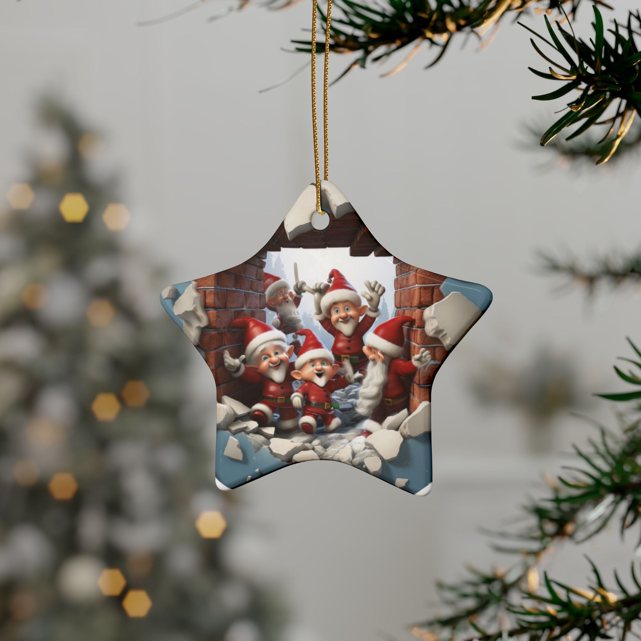 Holiday Ceramic Ornaments - Star Shaped Christmas Decor, Festive Tree Decorations, Unique Gift Ideas, Home and Holiday Decorations, [...]