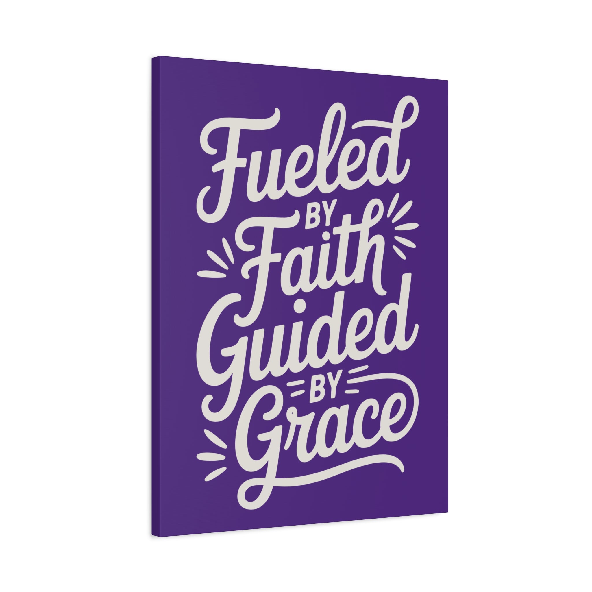 Purple Stretched Canvas Art, Motivational Wall Decor, Home Inspirational Art, Faith-Based Decor, Gift for Faith Lovers