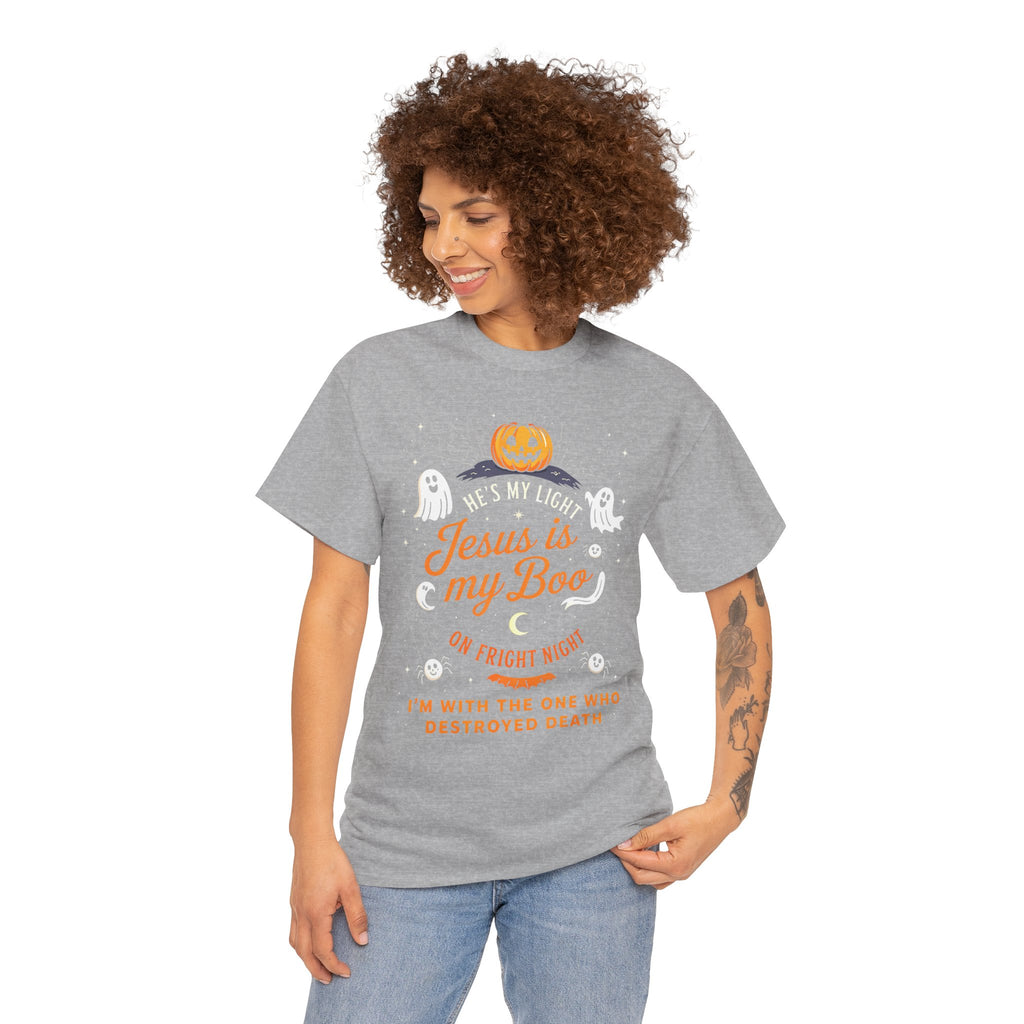 Halloween Faith Tee - Jesus is My Boo, Unisex T-Shirt for Halloween, Christian Halloween Shirt, Gift for Christian Friends, Spooky [...]