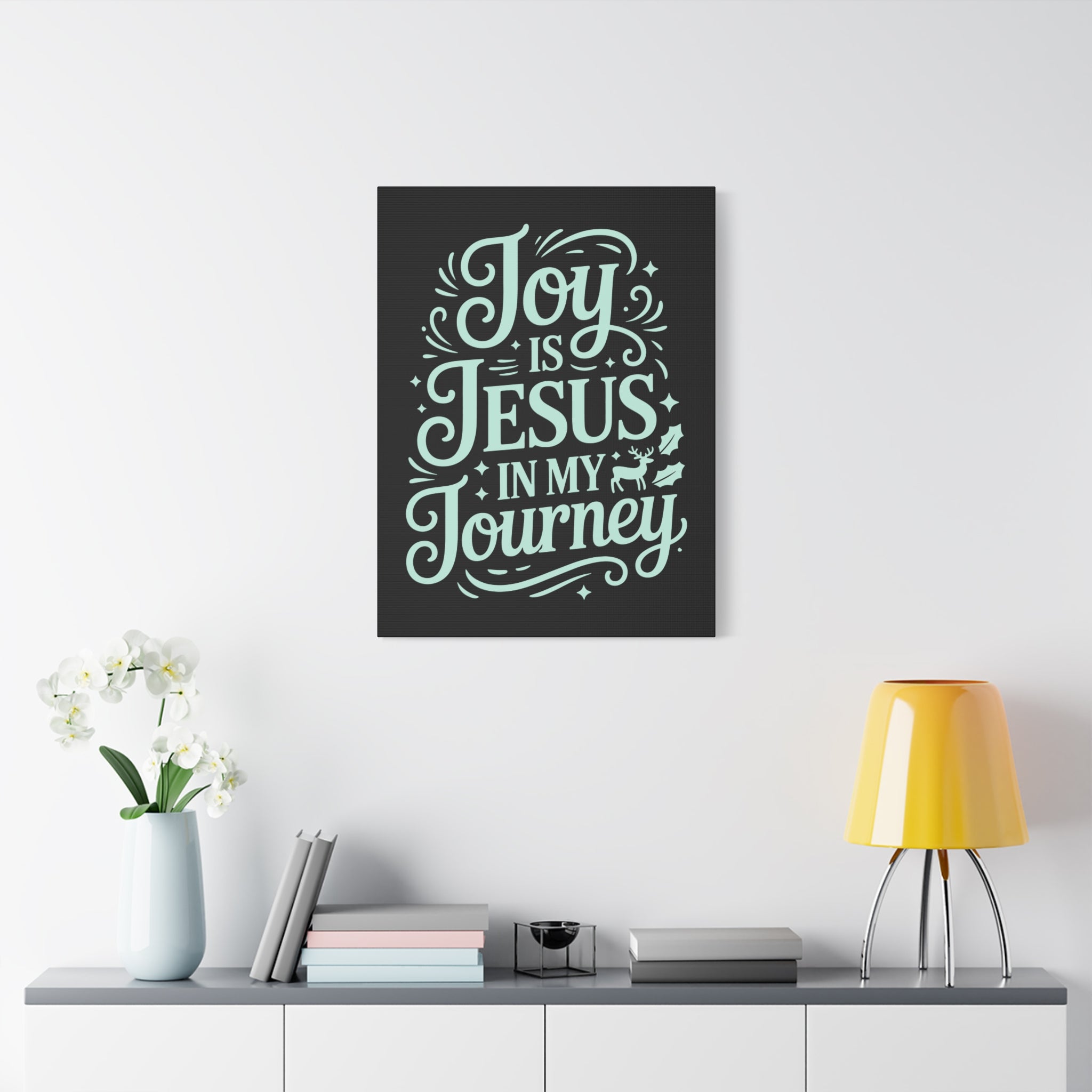 Joy in My Journey Canvas Wall Art, Religious Decor, Christmas Gift, Inspirational Wall Art, Joyful Home Decoration, Faith-Based Art