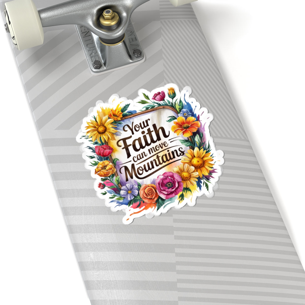 Inspirational Floral Kiss-Cut Stickers | Faith Decor, Bible Quotes, Flower Stickers, Laptop Decals, Gift Ideas