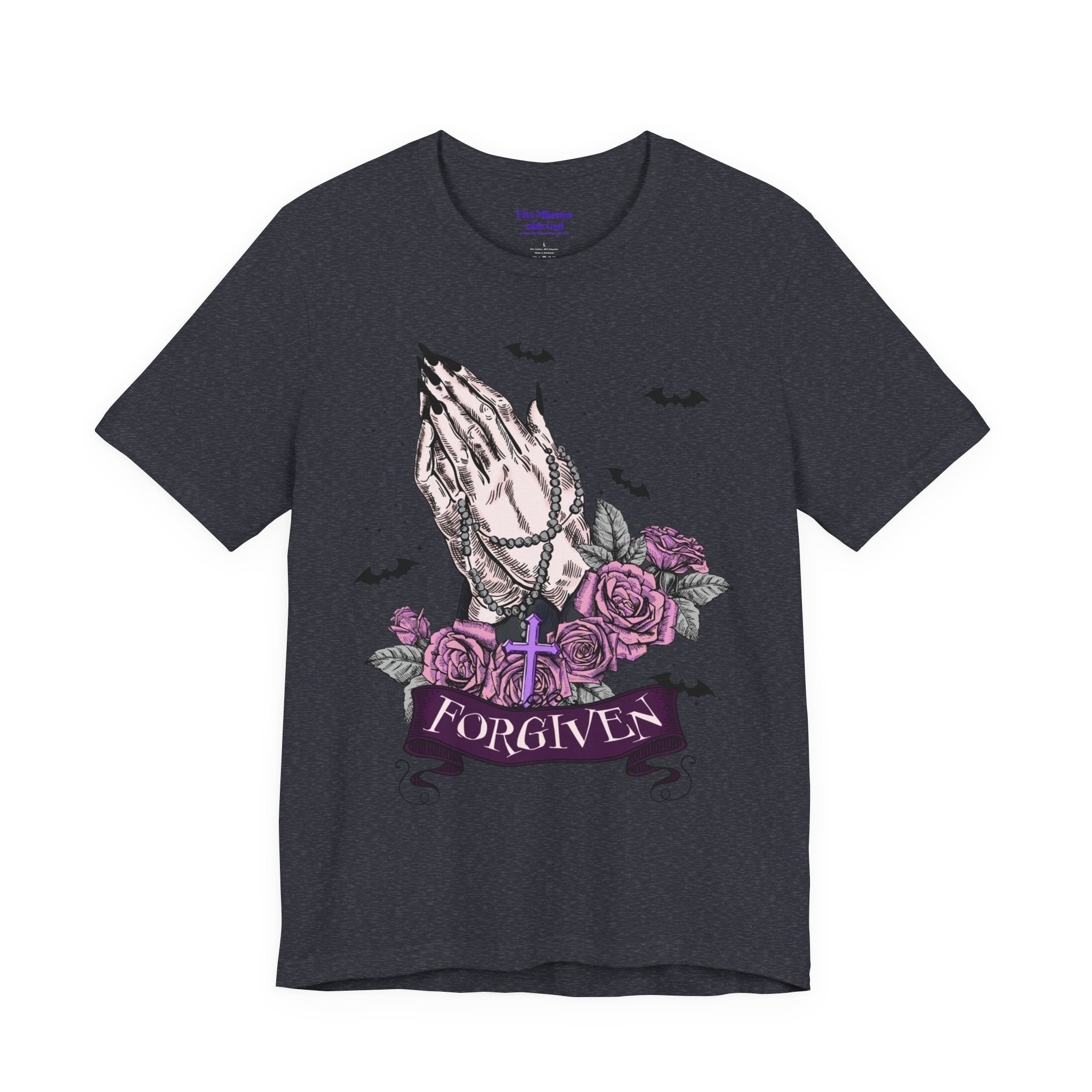 Forgiven Graphic Tee - Unisex Jersey Short Sleeve Shirt, Spiritual Apparel, Gift for Believers, Casual Outfit, Faith Inspired Fashion