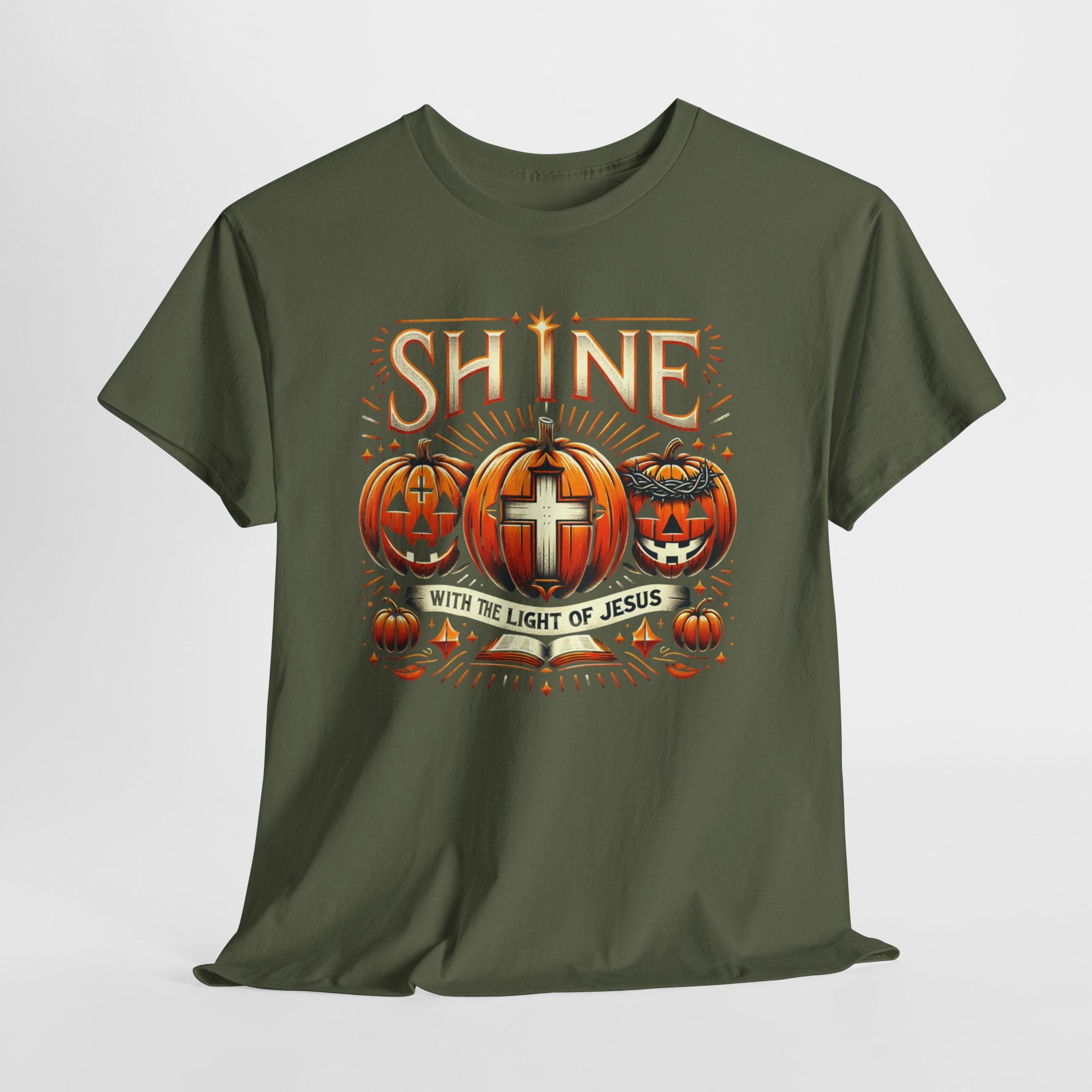 Halloween Jesus Graphic Tee | Unisex Cotton T-Shirt, Spooky Season Apparel, Faith-Based Shirt, Autumn Fashion, Christian Gift