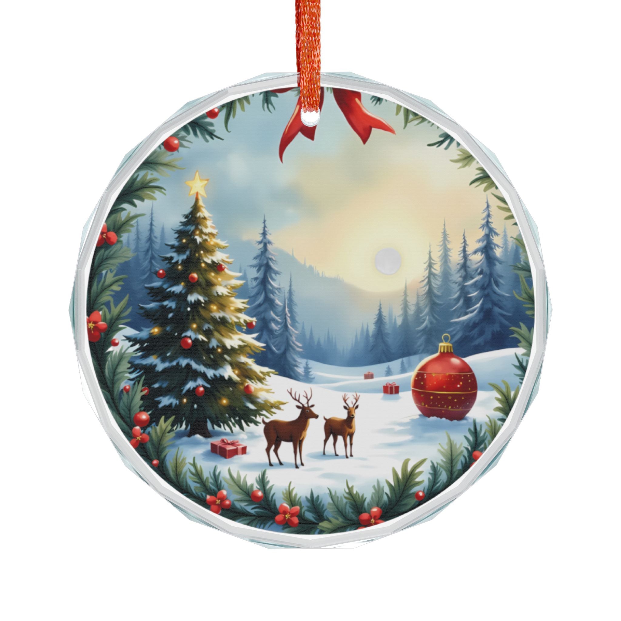 Heart-Shaped Christmas Ornament, Winter Wonderland Decor, Holiday Keepsake for Tree, Gift Idea for Christmas, Unique Seasonal Decor