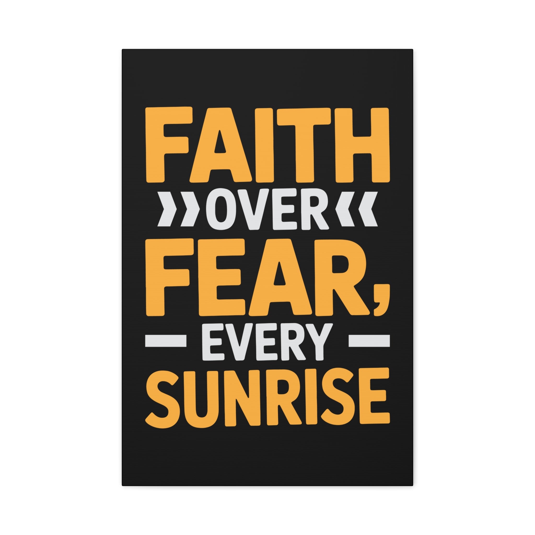 Inspirational Wall Art, Motivation Decor, Faith over Fear Canvas, Uplifting Home Decoration, Perfect Gift for New Beginnings