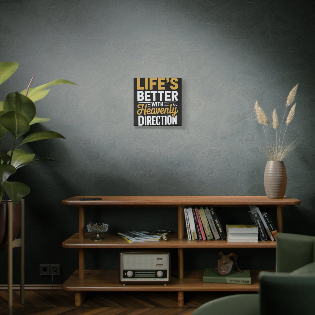 Heavenly Direction Canvas Wall Art, Inspirational Home Decor, Motivational Gift, Modern Wall Hanging, Perfect for Any Room