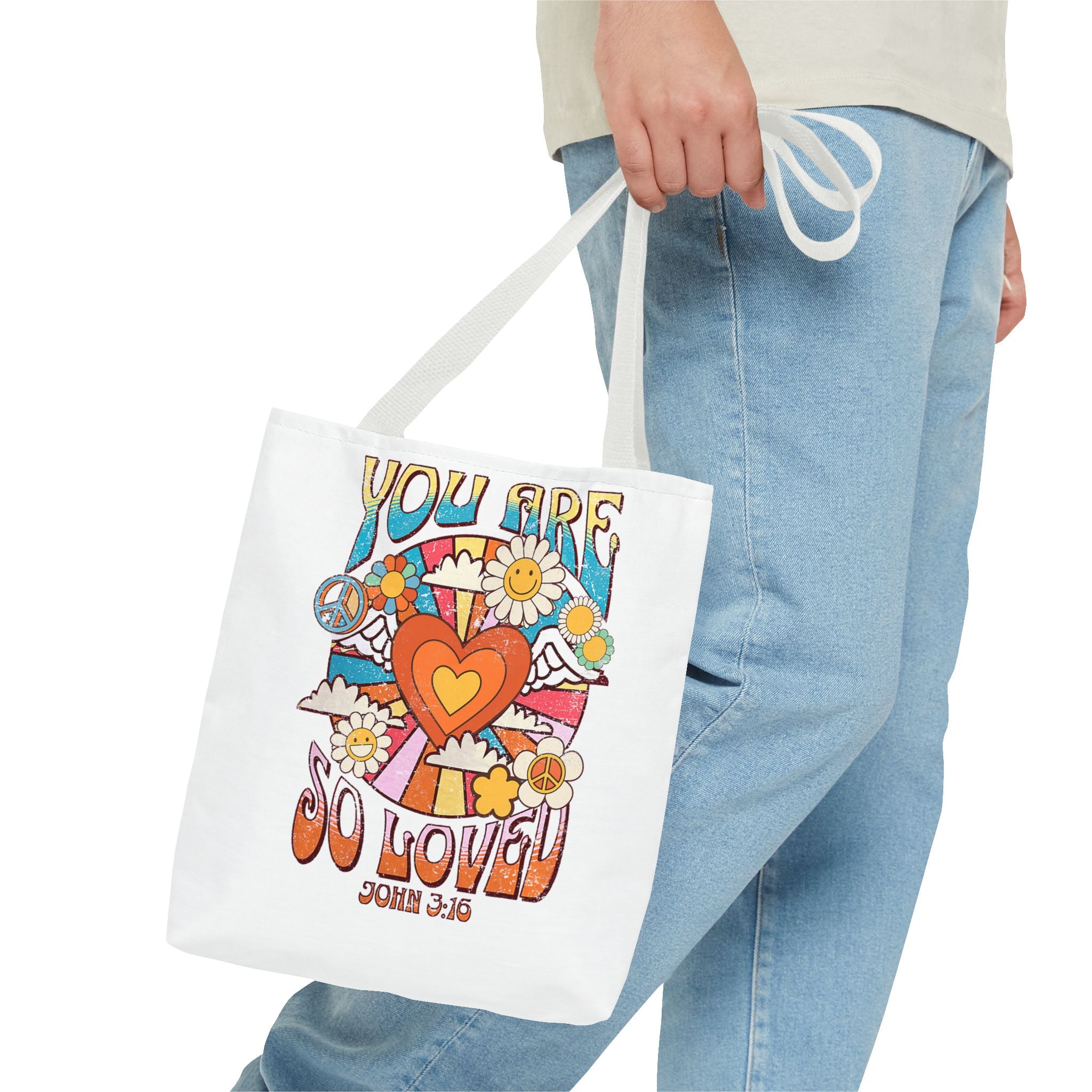 Colorful Inspirational Tote Bag, Versatile Shopping Bag, Faith-Based Gift, Motivational Carryall, Perfect for Any Occasion