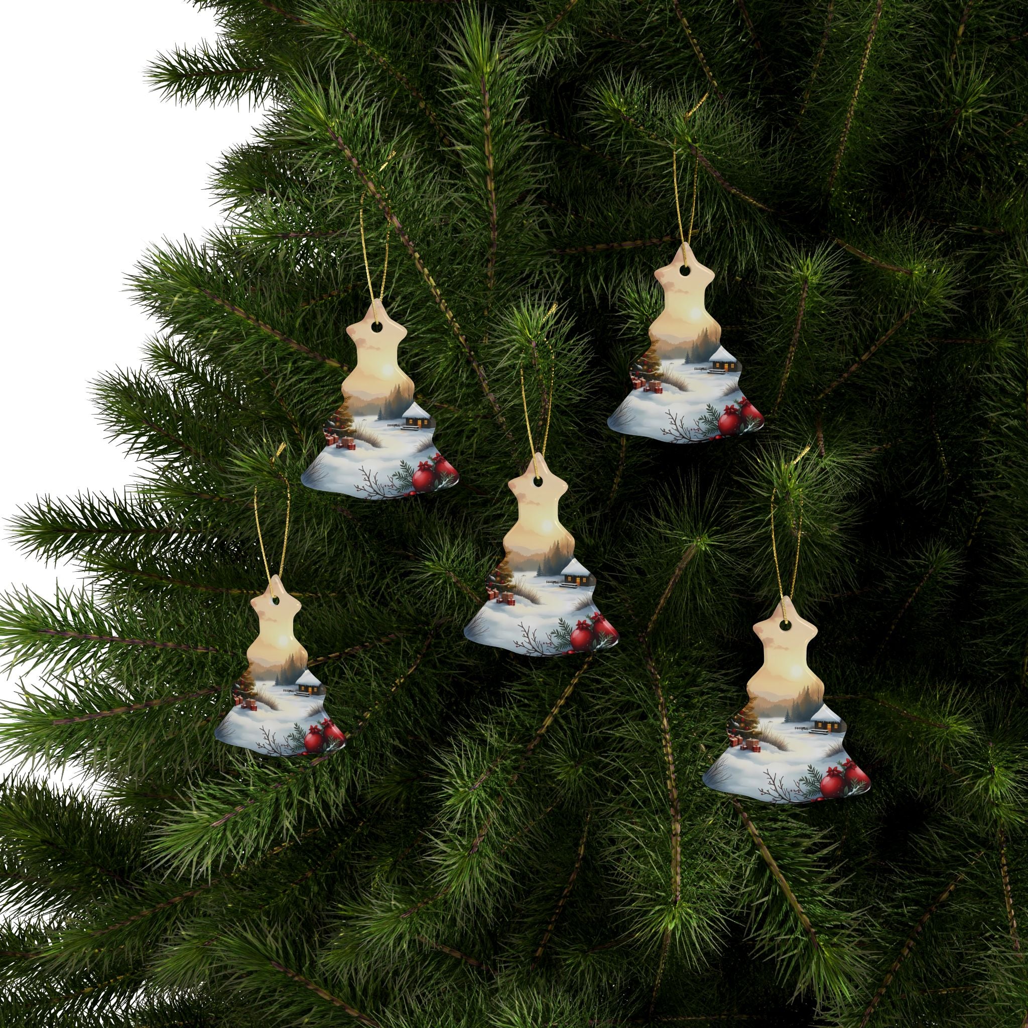 Heart-Shaped Ceramic Ornaments, Cozy Winter Decorations, Holiday Celebrations, Christmas Tree Decor, Personalized Gift