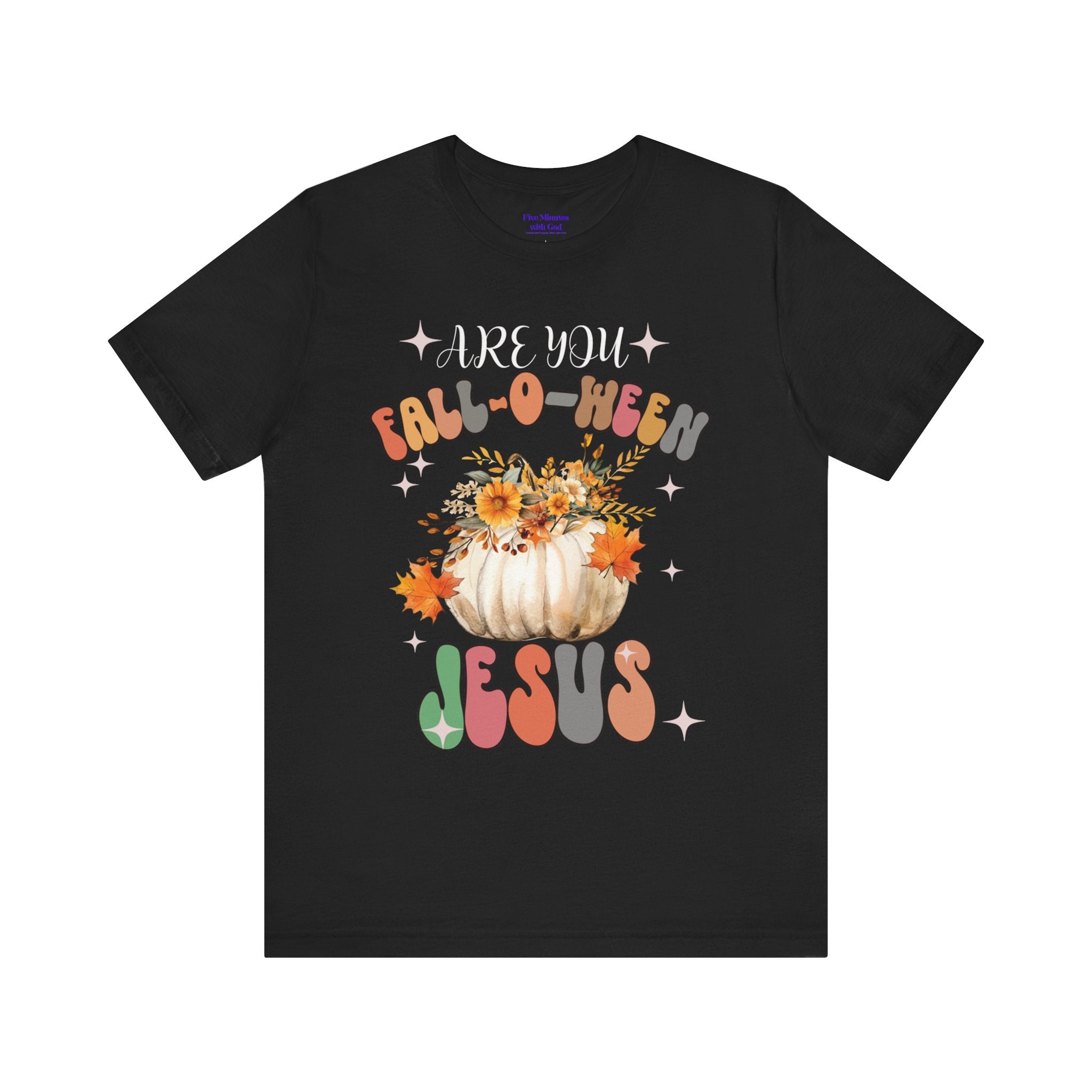 Fall-Themed Jesus Tee, Unisex Jersey T-Shirt, Cozy Autumn Apparel, Thanksgiving Gift, Fall Celebration Shirt, Christian Fashion