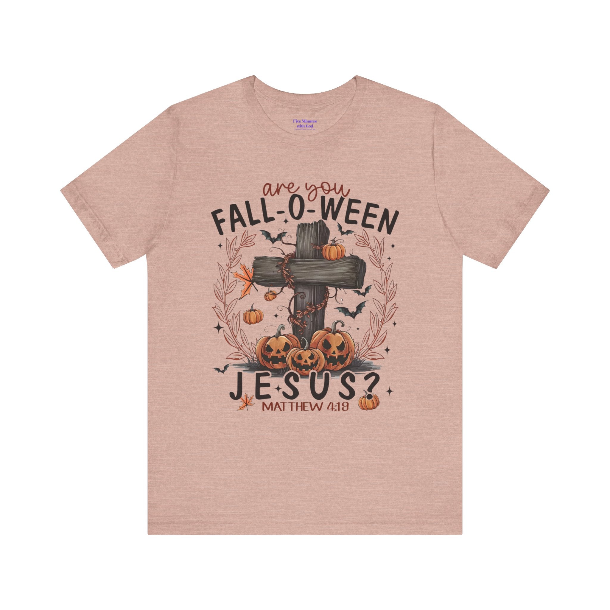 Autumn Pumpkin Christian Tee, Relaxed Fit Unisex Shirt, Fall Inspiration Tee, Cozy Halloween Top, Faith-Based Apparel