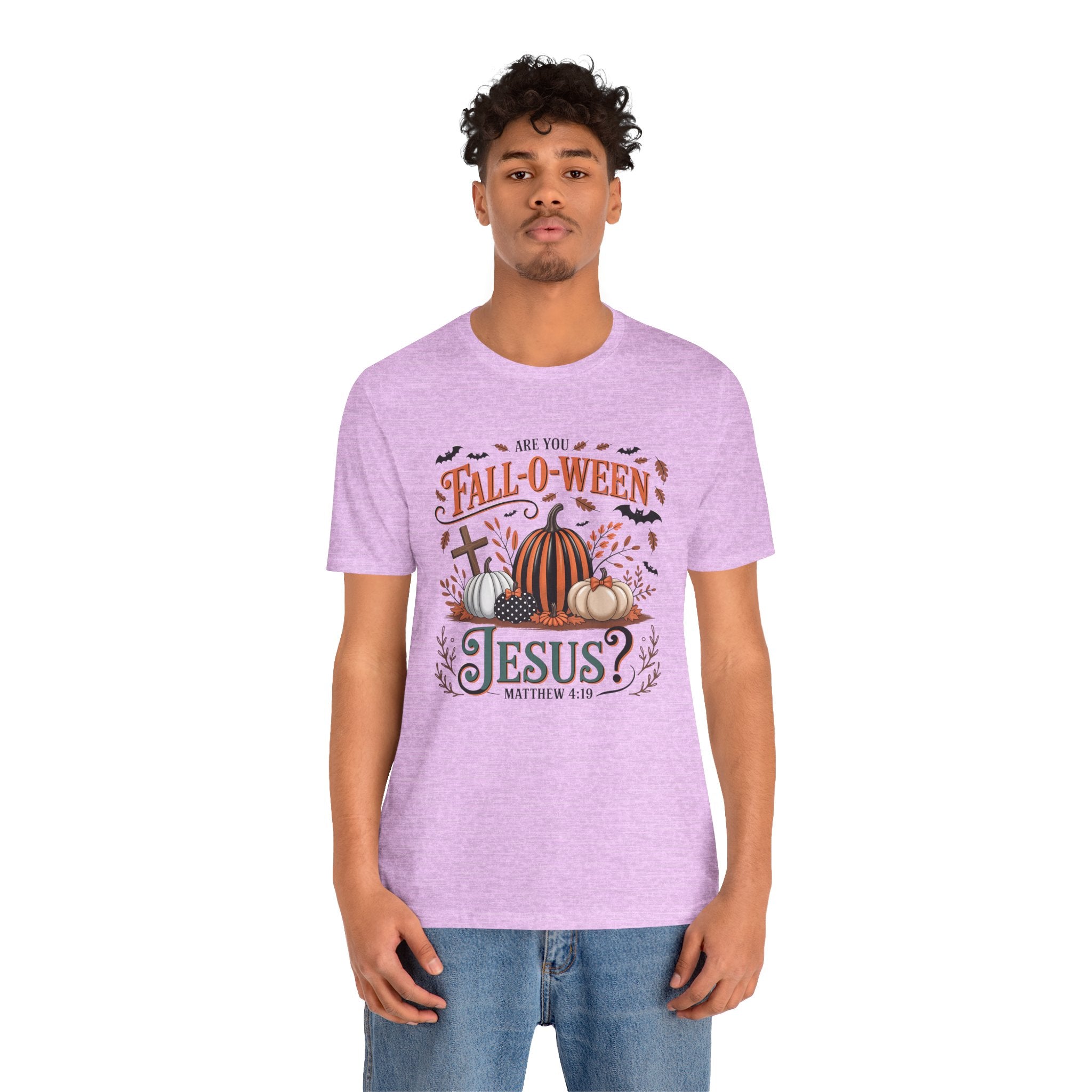 Fall-O-Ween Jesus Tee, Funny Fall T-Shirt, Unisex Pumpkin Shirt, Halloween Christian Top, Autumn Graphic Tee, Religious Casual Wear