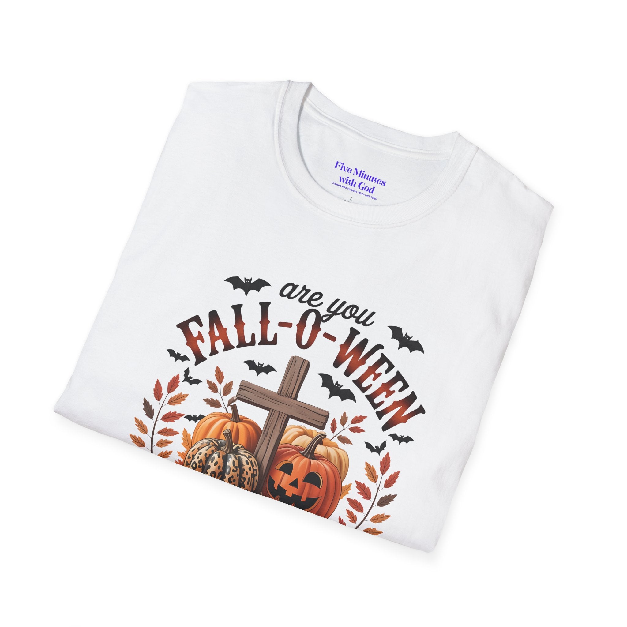 Fall-O-Ween Jesus Unisex T-Shirt, Halloween Tee, Christian Apparel, Fall Shirt, Pumpkin T-Shirt, Autumn Clothing