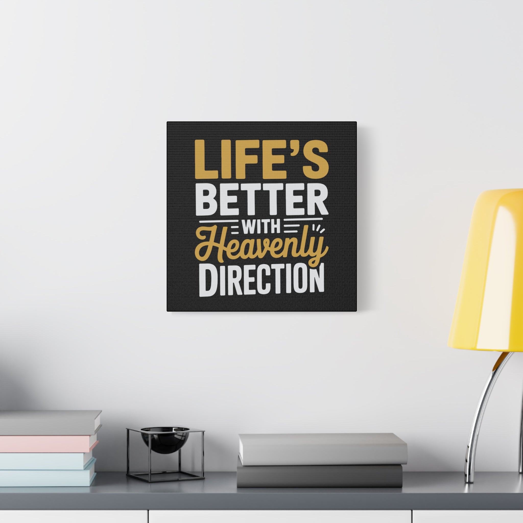 Heavenly Direction Canvas Wall Art, Inspirational Home Decor, Motivational Gift, Modern Wall Hanging, Perfect for Any Room