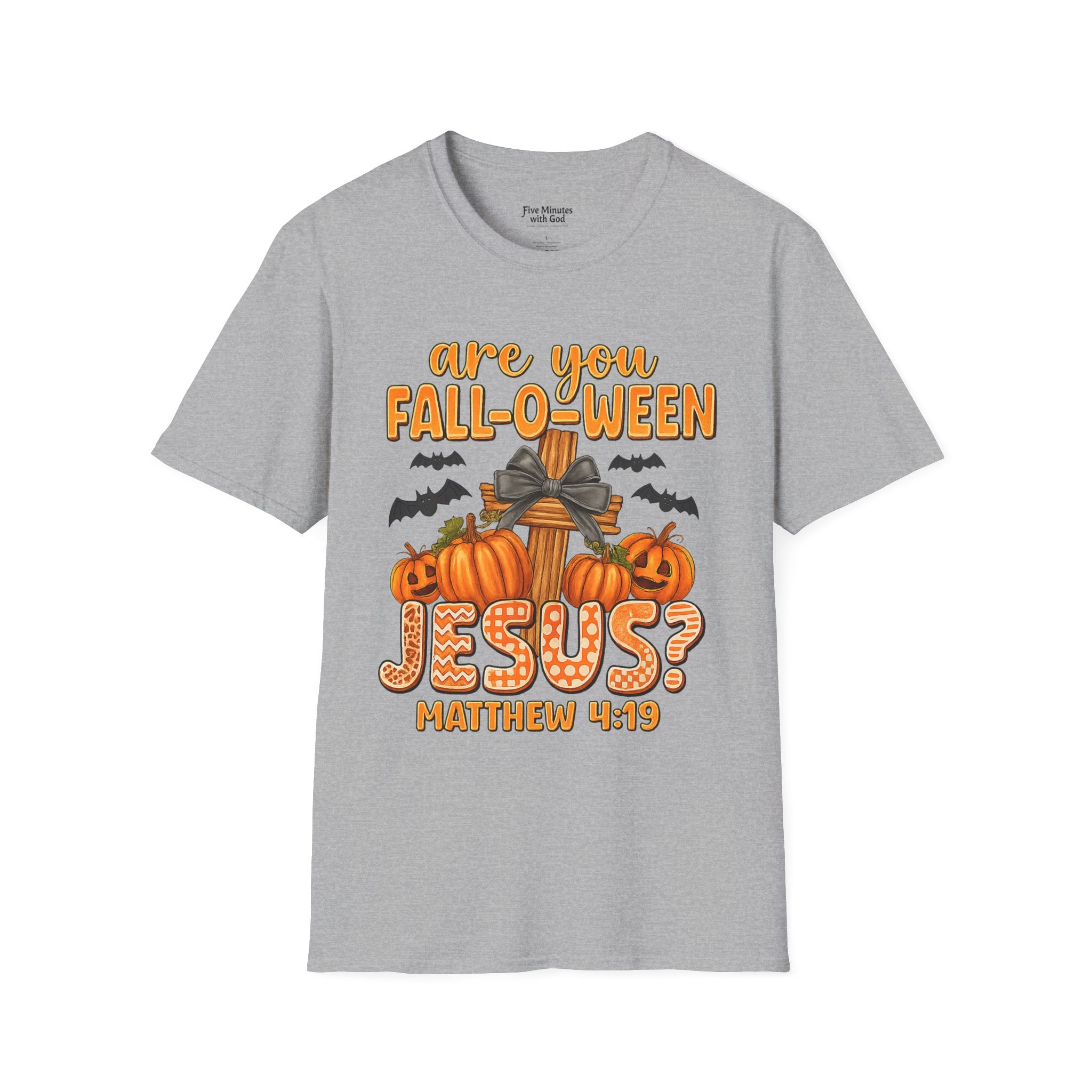 Funny Christian Halloween T-Shirt, Jesus Pumpkin Tee, Unisex Fall Shirt, Autumn Festive Apparel, Holiday Gift Idea
