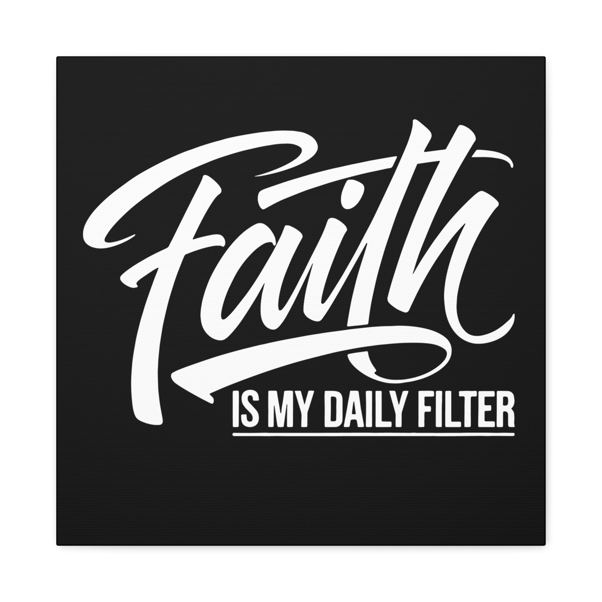 Inspirational Canvas Wall Art, Faith Quote Decor, Motivational Home Decor, Gray Wall Hanging, Gift for Faith Lovers