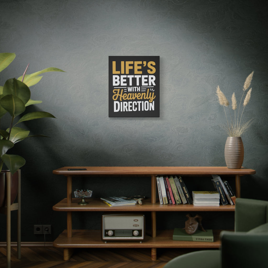 Heavenly Direction Canvas Wall Art, Inspirational Home Decor, Motivational Gift, Modern Wall Hanging, Perfect for Any Room