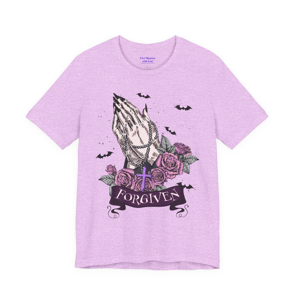 Forgiven Graphic Tee - Unisex Jersey Short Sleeve Shirt, Spiritual Apparel, Gift for Believers, Casual Outfit, Faith Inspired Fashion