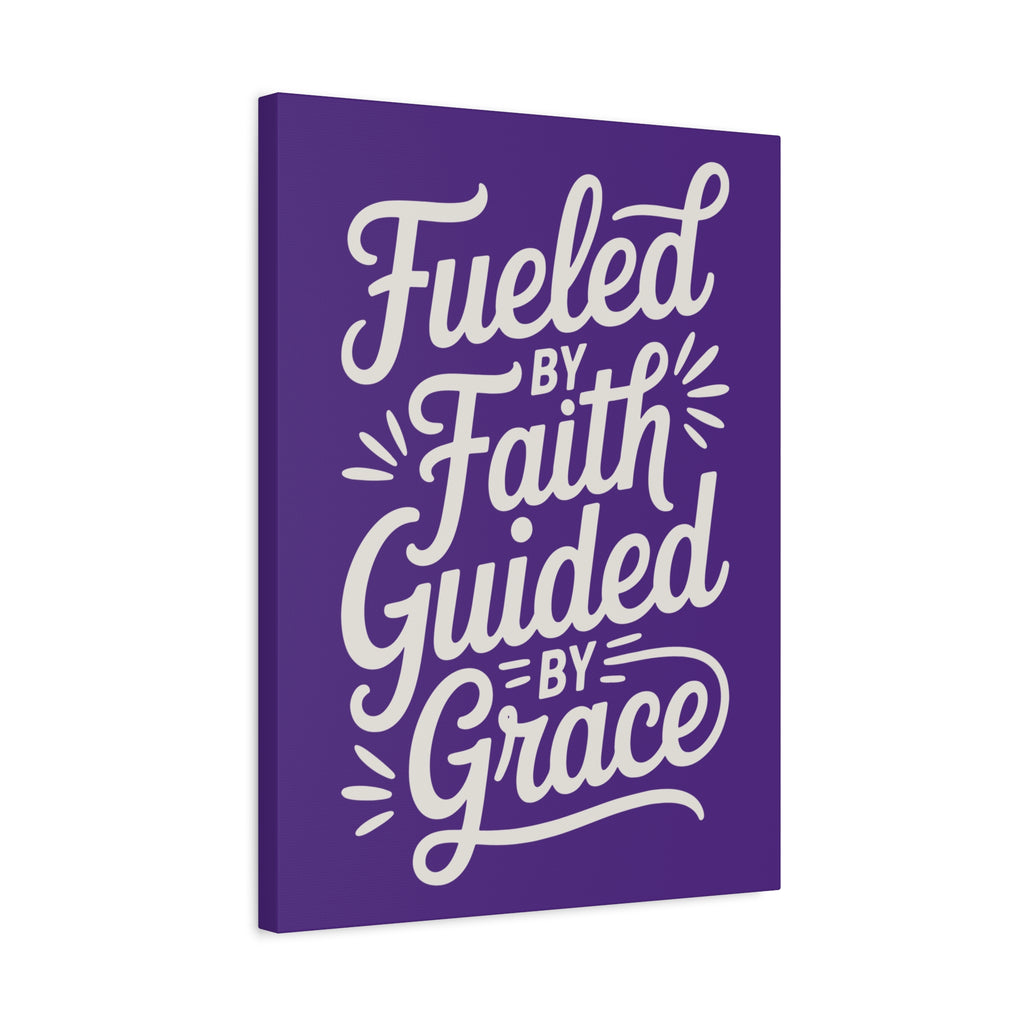 Purple Stretched Canvas Art, Motivational Wall Decor, Home Inspirational Art, Faith-Based Decor, Gift for Faith Lovers