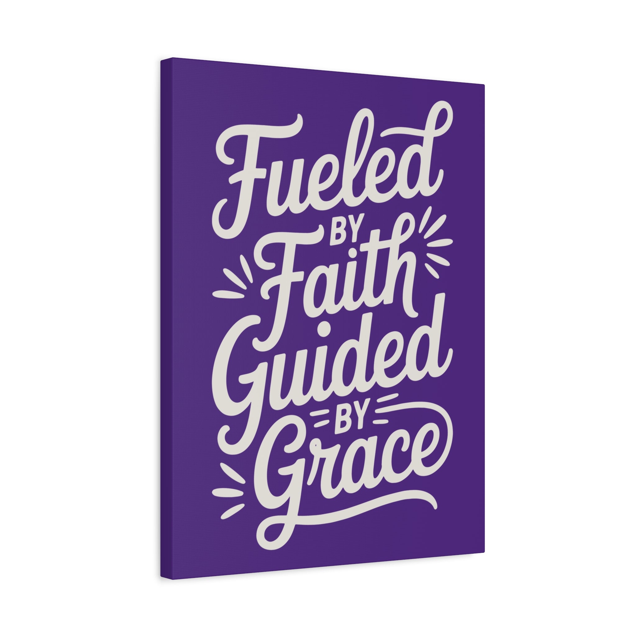 Purple Stretched Canvas Art, Motivational Wall Decor, Home Inspirational Art, Faith-Based Decor, Gift for Faith Lovers