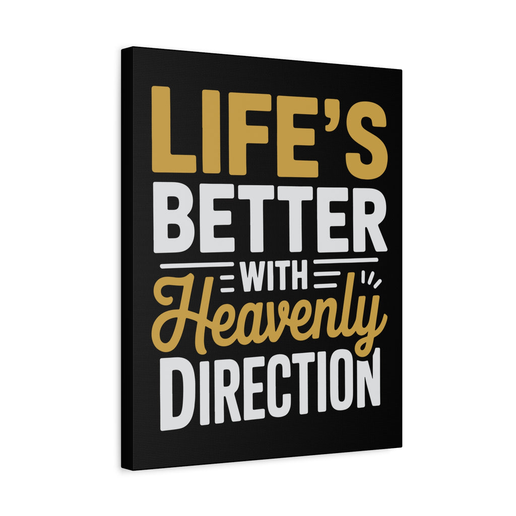 Heavenly Direction Canvas Wall Art, Inspirational Home Decor, Motivational Gift, Modern Wall Hanging, Perfect for Any Room