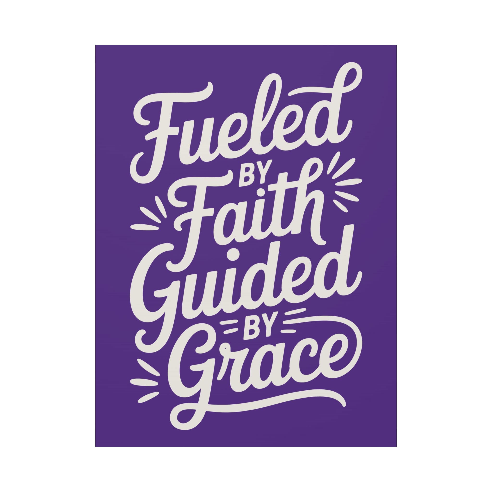 Purple Stretched Canvas Art, Motivational Wall Decor, Home Inspirational Art, Faith-Based Decor, Gift for Faith Lovers