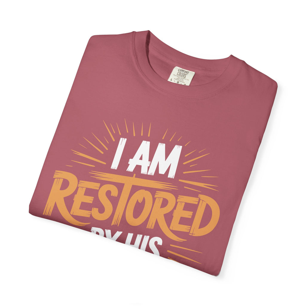I Am Restored By His Grace Inspirational Graphic Tee