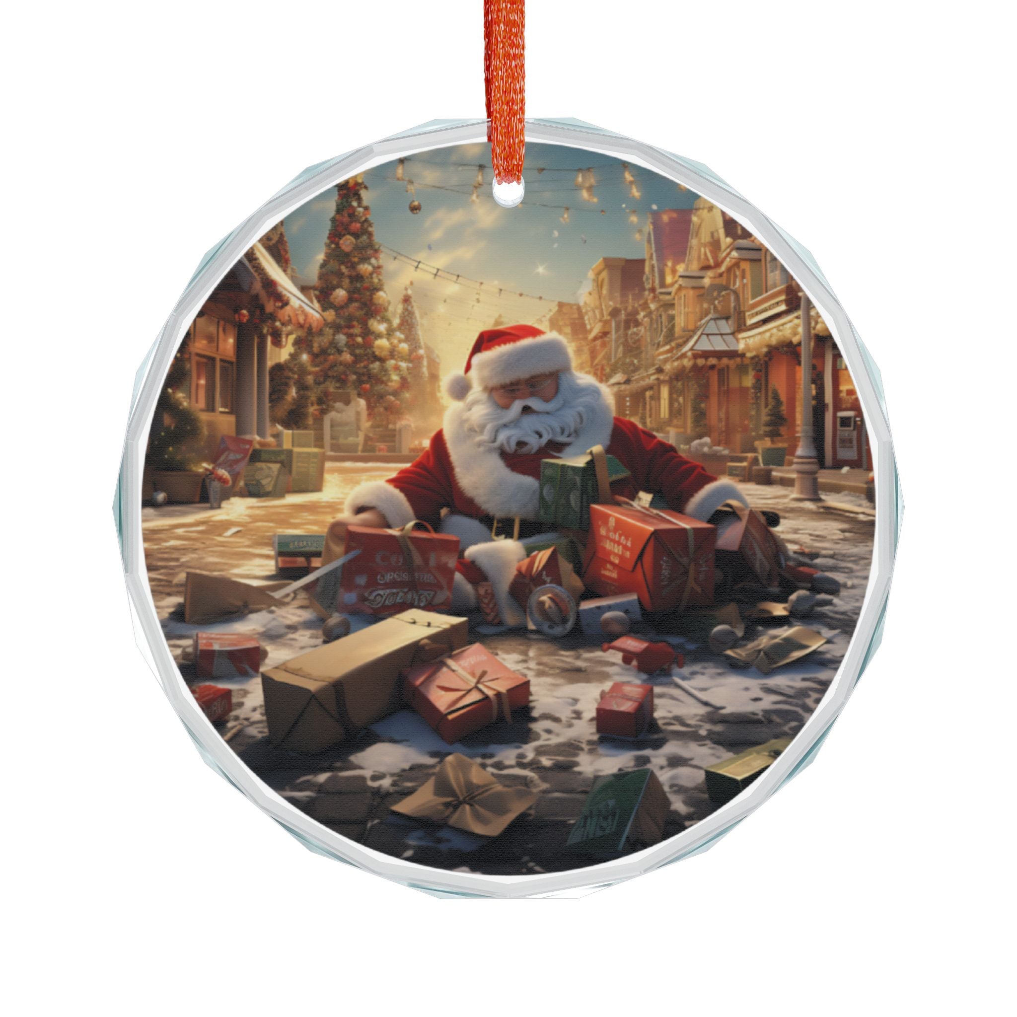 Heart-Shaped Christmas Ornament, Festive Home Décor, Holiday Gift, Santa Decoration, Personalized Tree Ornament
