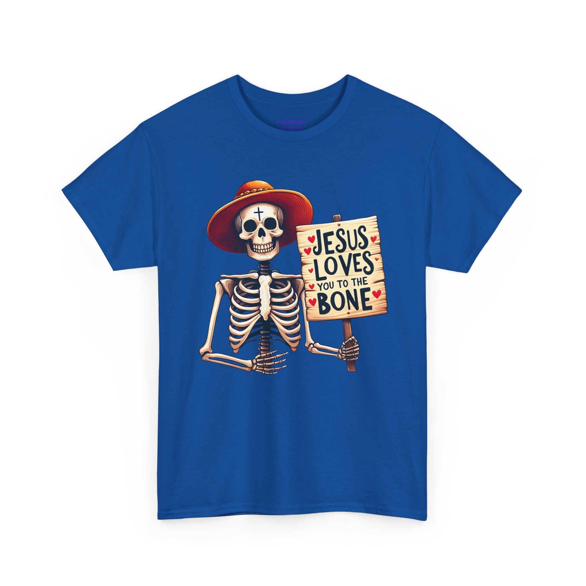 Jesus Loves You to the Bone Tee | Fun Skeleton Shirt, Unisex T-Shirt, Halloween Gift, Faith Apparel, Casual Wear, Holiday Shirt
