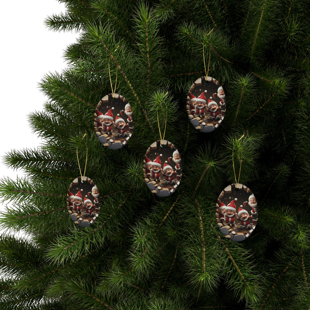 Festive Ceramic Ornaments for Christmas Decor, Holiday Gifts, Tree Decorations, Celebration Accessories, Santa Theme Ornaments