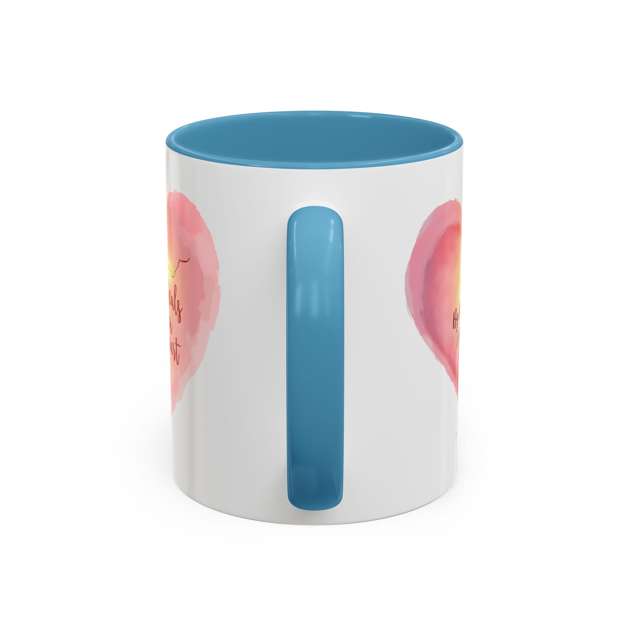 God Heals My Broken Heart Mug, Inspirational Coffee Cup, Heart Design Gift, Christian Faith Mug, Encouragement & Support Beverage