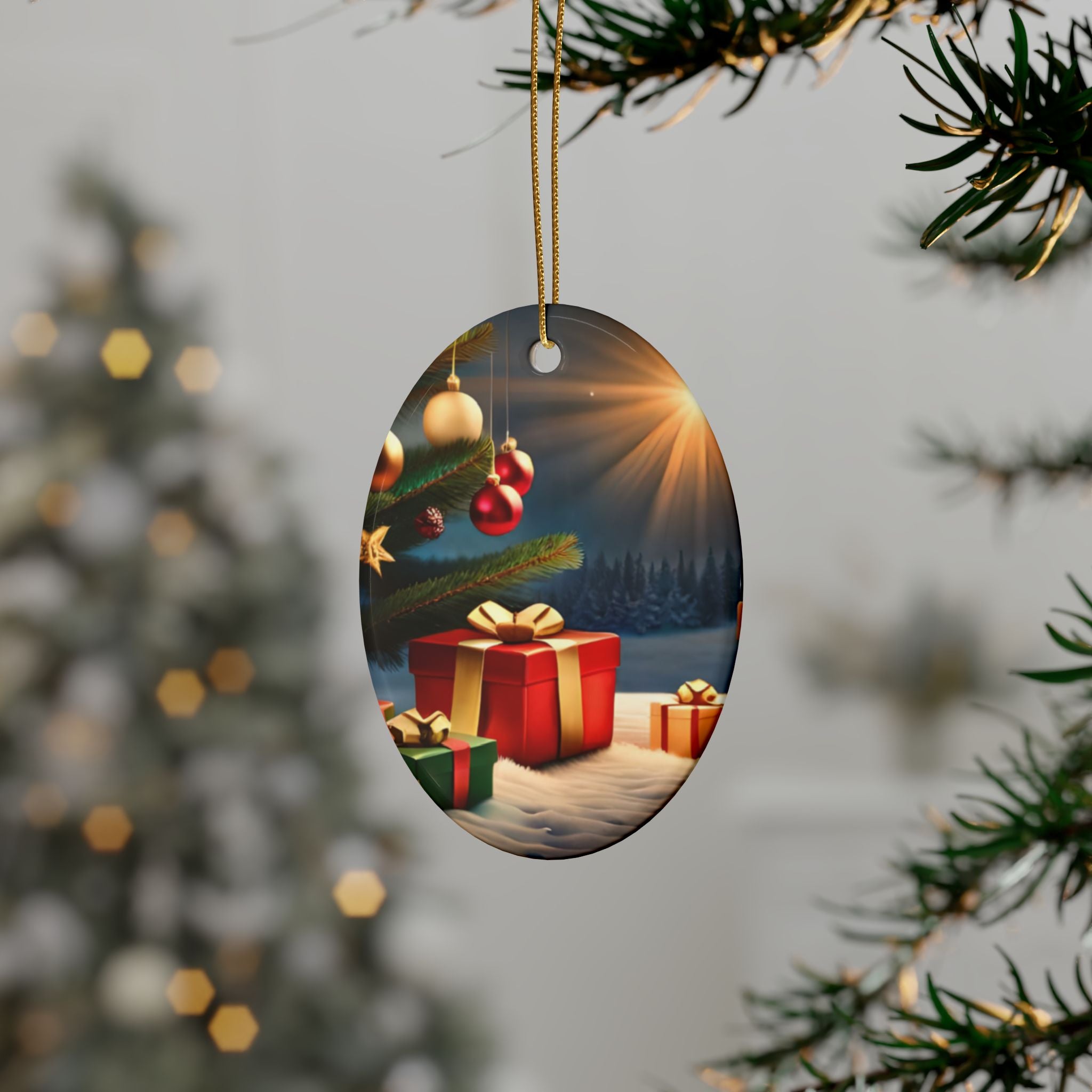 Star Ceramic Christmas Ornaments - Holiday Decor, Personalized Gifts, Tree Decorations, Festive Keepsakes, Custom Ornament Sets