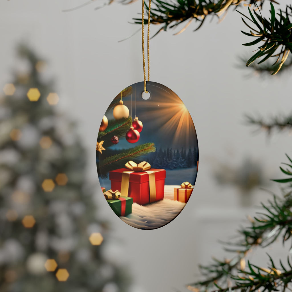Star Ceramic Christmas Ornaments - Holiday Decor, Personalized Gifts, Tree Decorations, Festive Keepsakes, Custom Ornament Sets