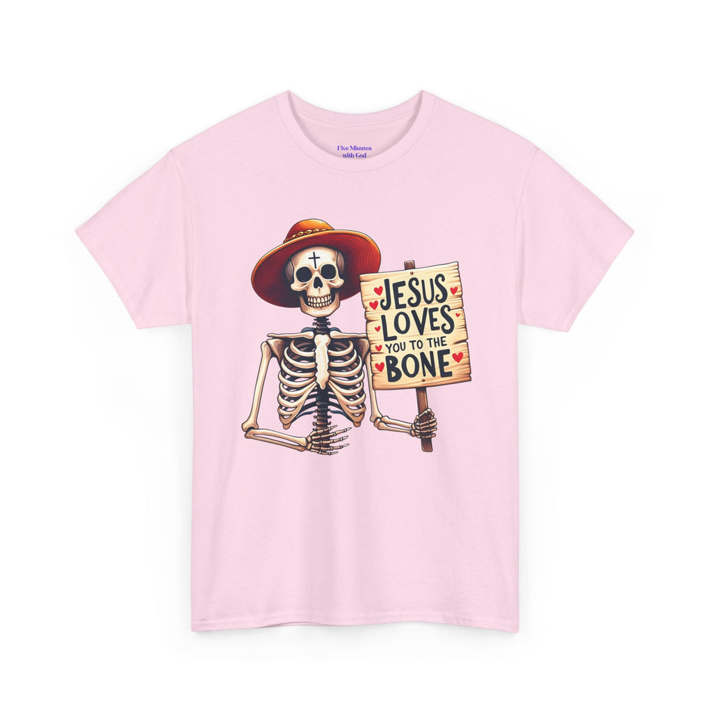 Jesus Loves You to the Bone Tee | Fun Skeleton Shirt, Unisex T-Shirt, Halloween Gift, Faith Apparel, Casual Wear, Holiday Shirt