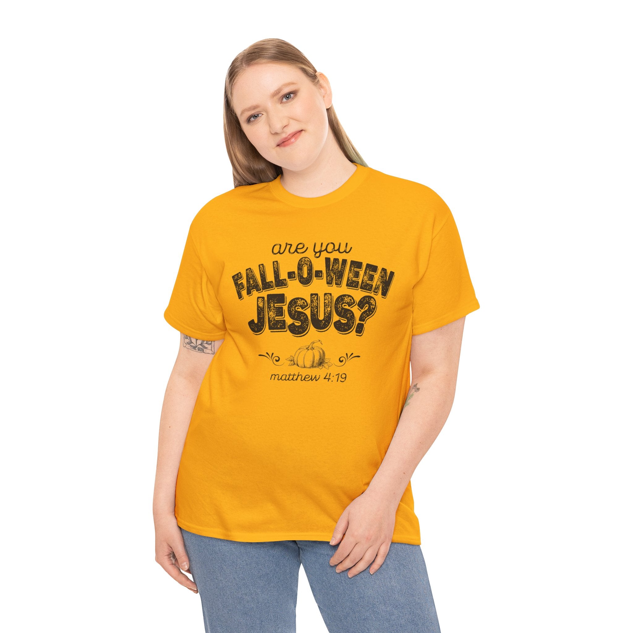 Fall-Themed Tee, Are You Fall-O-Ween Jesus, Unisex Cotton Shirt, Funny Fall Apparel, Halloween T-Shirt, Thanksgiving Gift Ideas