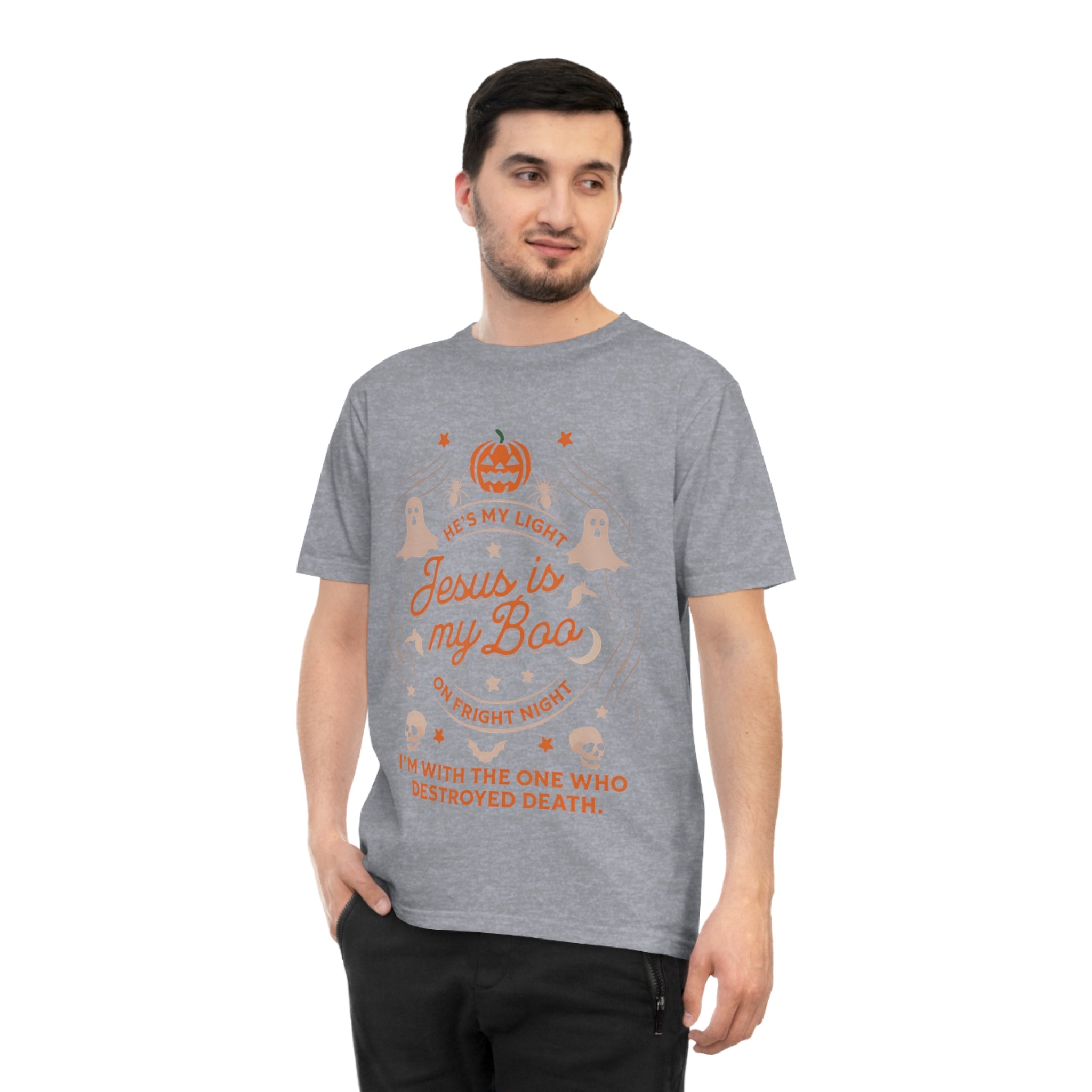 Halloween Christian T-Shirt with Fun Ghost Designs, Jesus is My Boo, Spooky Season Apparel, Faithful Holiday Shirt, Unique Gift for [...]
