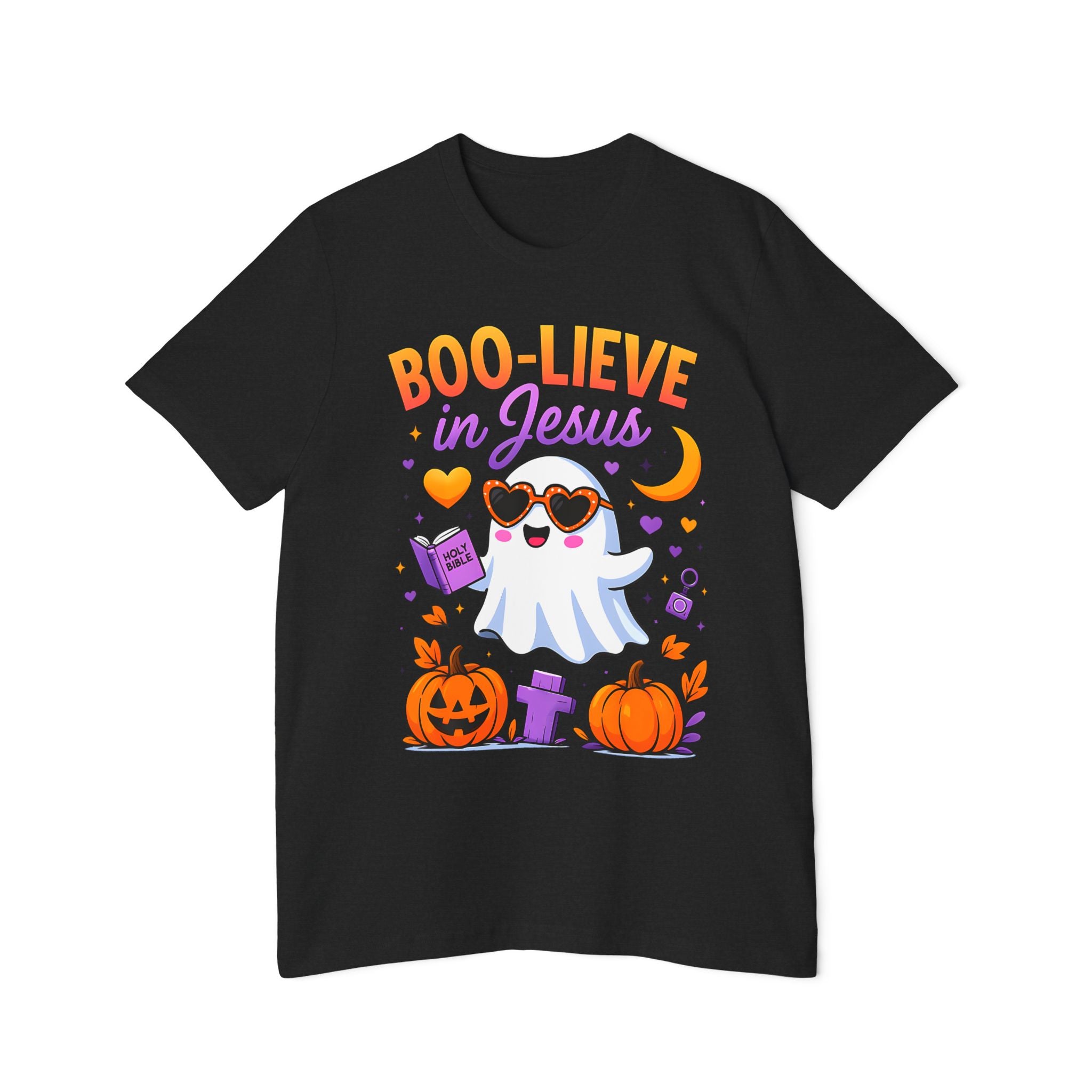 Halloween Christian Ghost T-Shirt, Boo-lieve in Jesus Shirt, Cute Halloween Apparel, Faith-Based Tee, Fall Celebration Top, Spooky [...]