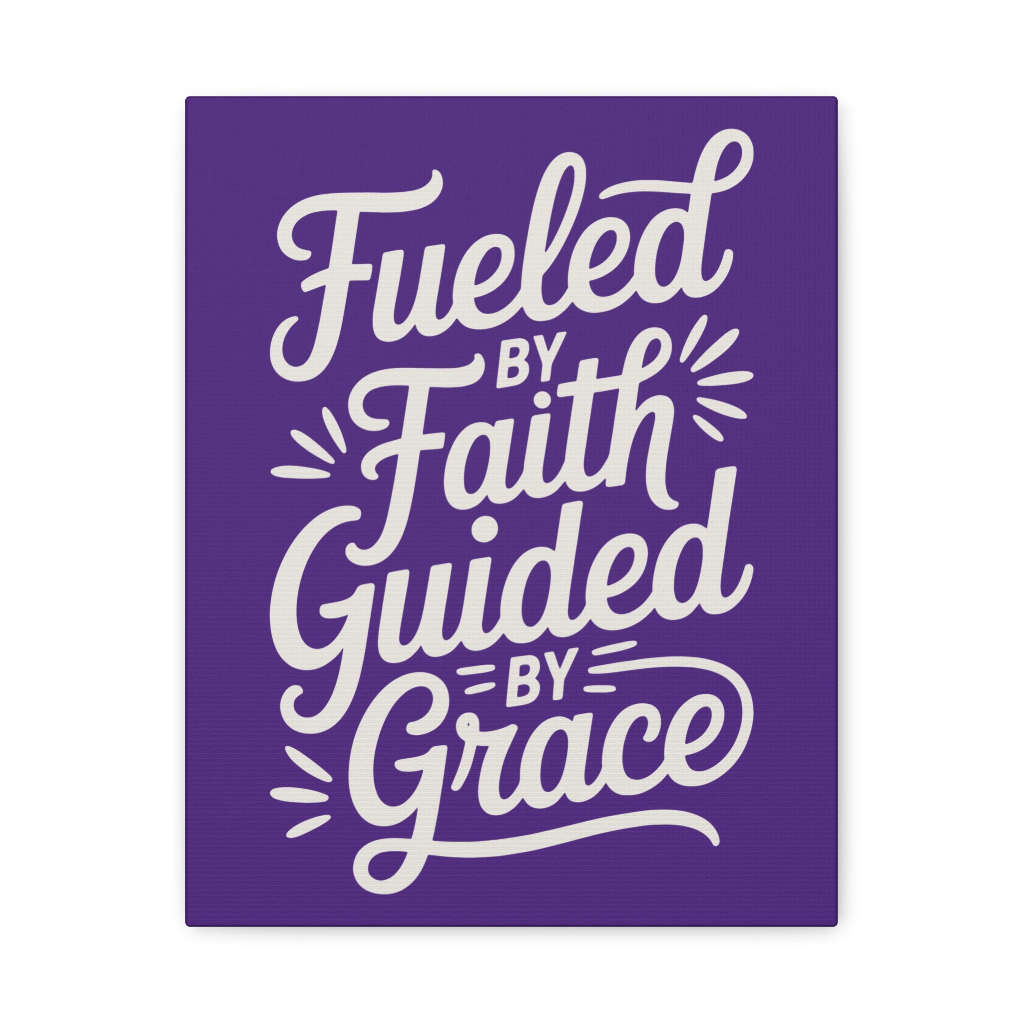 Purple Stretched Canvas Art, Motivational Wall Decor, Home Inspirational Art, Faith-Based Decor, Gift for Faith Lovers
