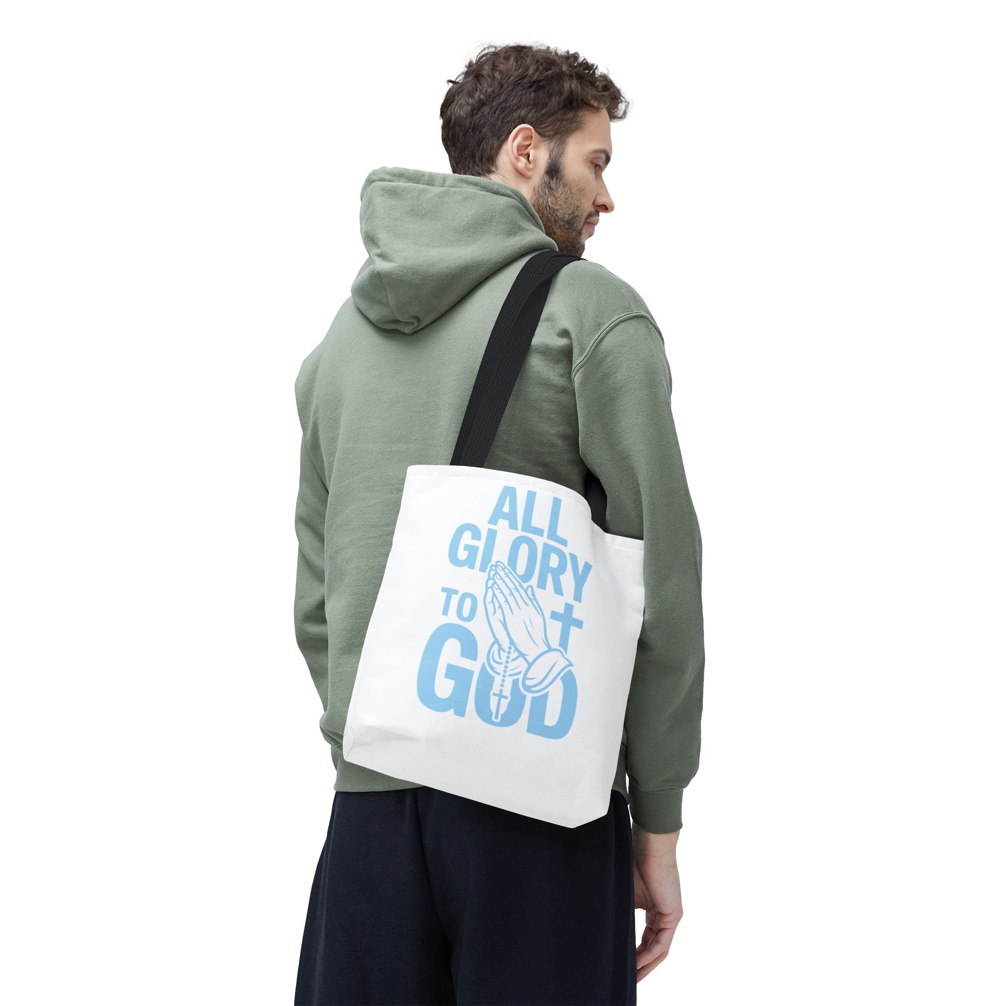 Faith-Inspired Tote Bag, All Glory to God, Christian Gift, Reusable Shopping Bag, Inspirational Tote, Church Event Carryall