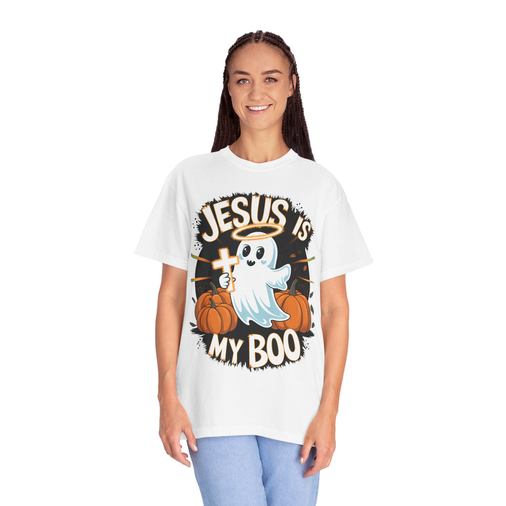 Halloween T-Shirt, Jesus is My Boo Tee, Unisex Ghost Shirt, Fall Apparel, Christian Halloween Gift