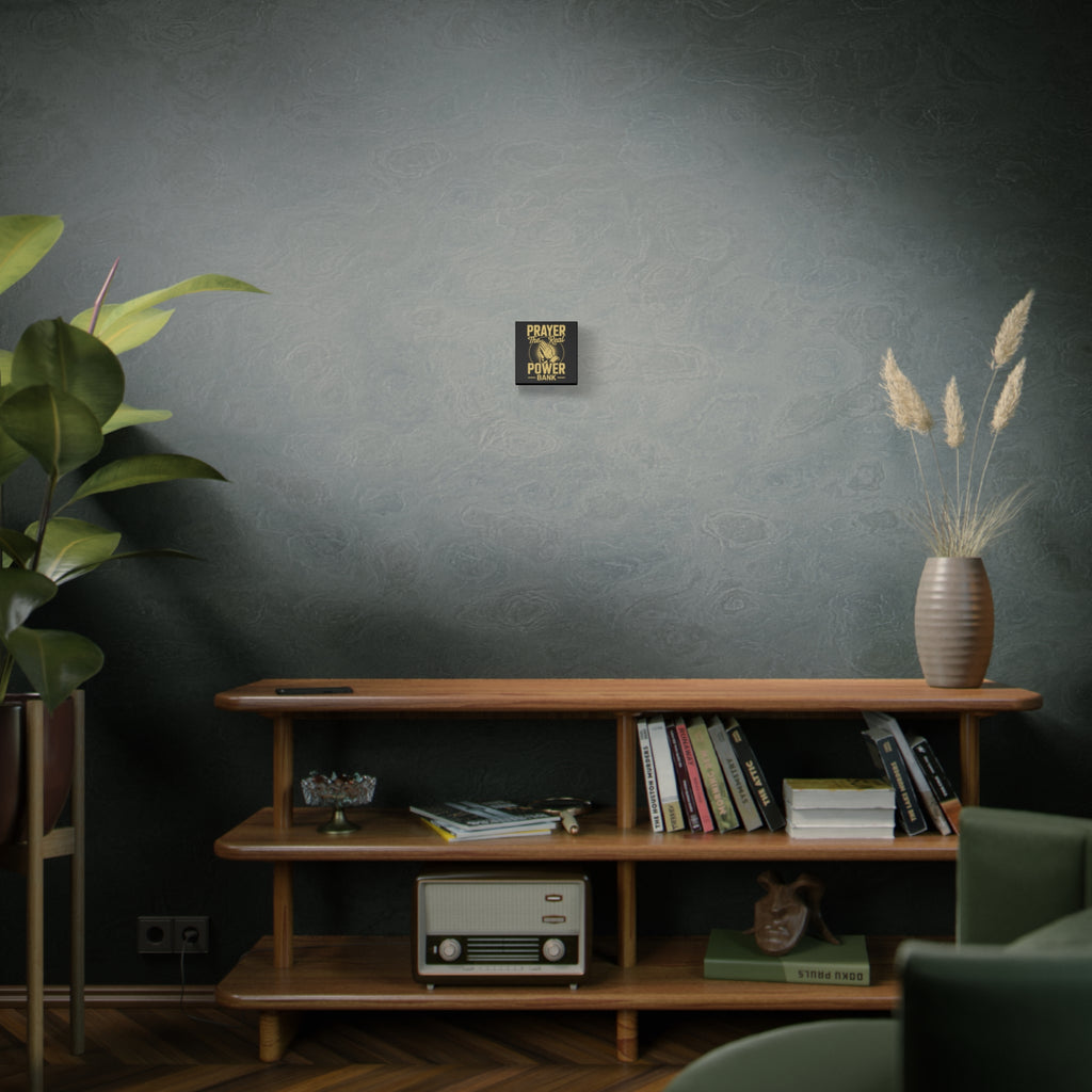 Matte Canvas Wall Art - 'Prayer The Real Power Bank'