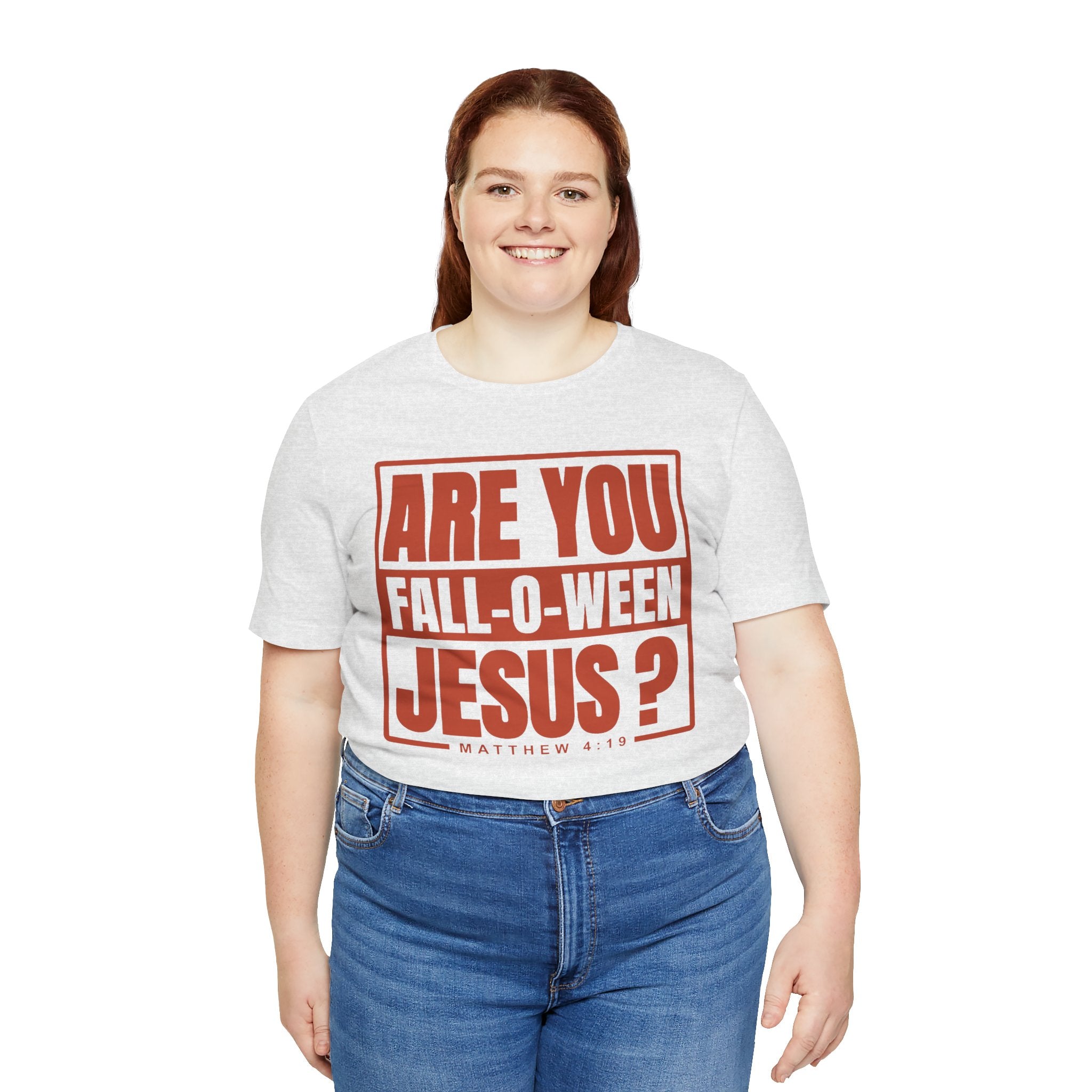 Fall-O-Ween Jesus Tee, Unisex Christian T-shirt, Faith-Based Apparel, Halloween Gospel Shirt, Religious Casual Wear