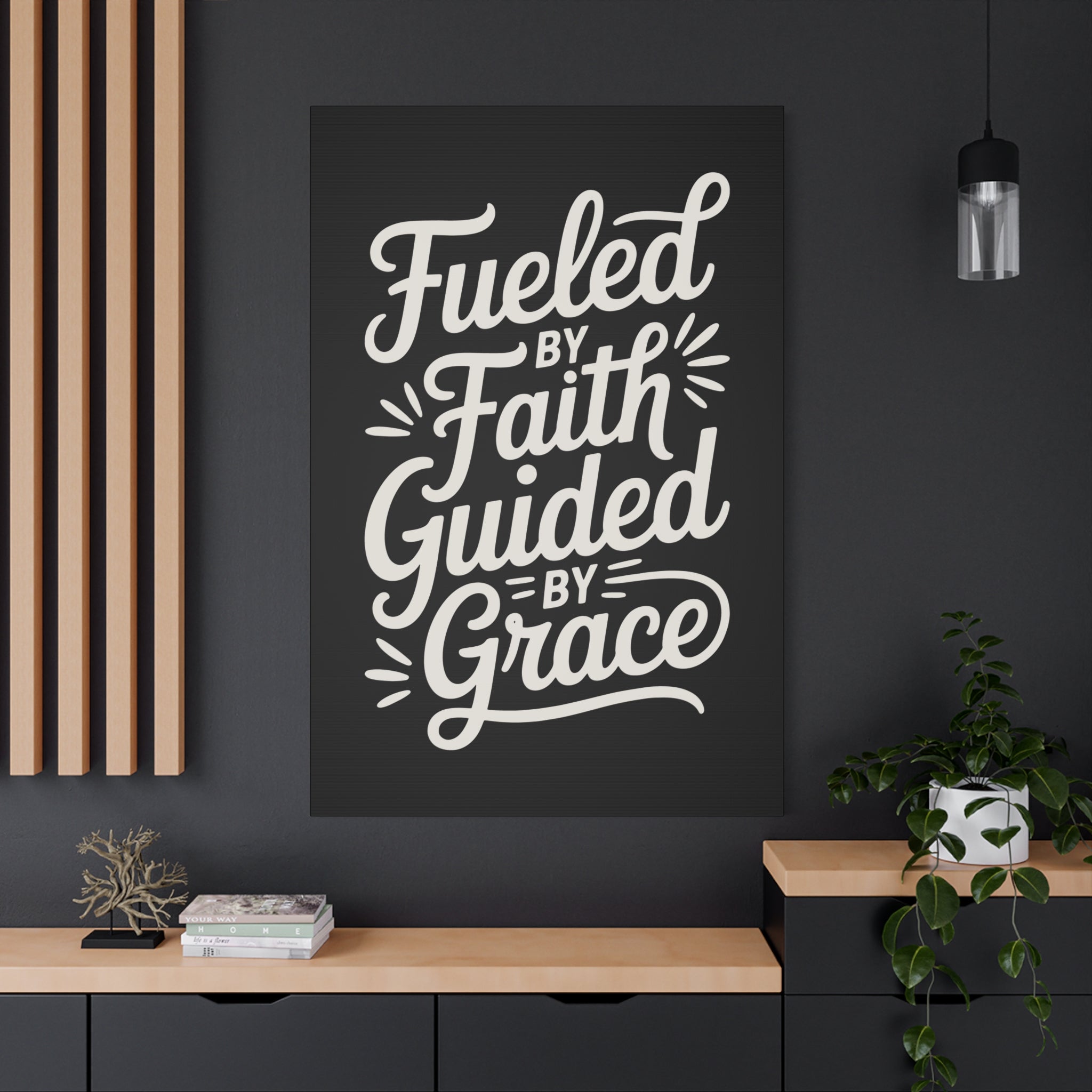 Stretched Canvas Art, Motivational Wall Decor, Home Inspirational Art, Faith-Based Decor, Gift for Faith Lovers
