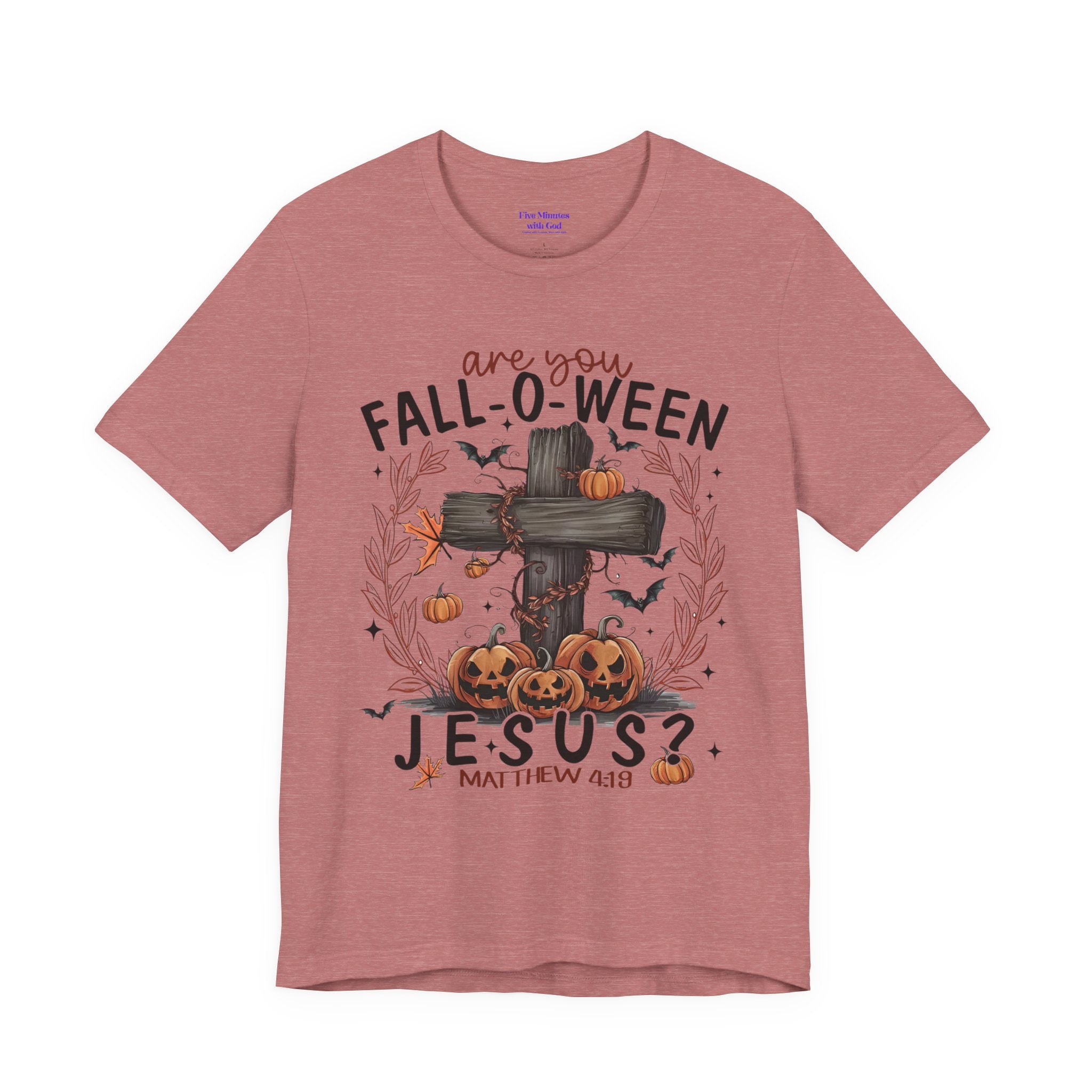 Autumn Pumpkin Christian Tee, Relaxed Fit Unisex Shirt, Fall Inspiration Tee, Cozy Halloween Top, Faith-Based Apparel