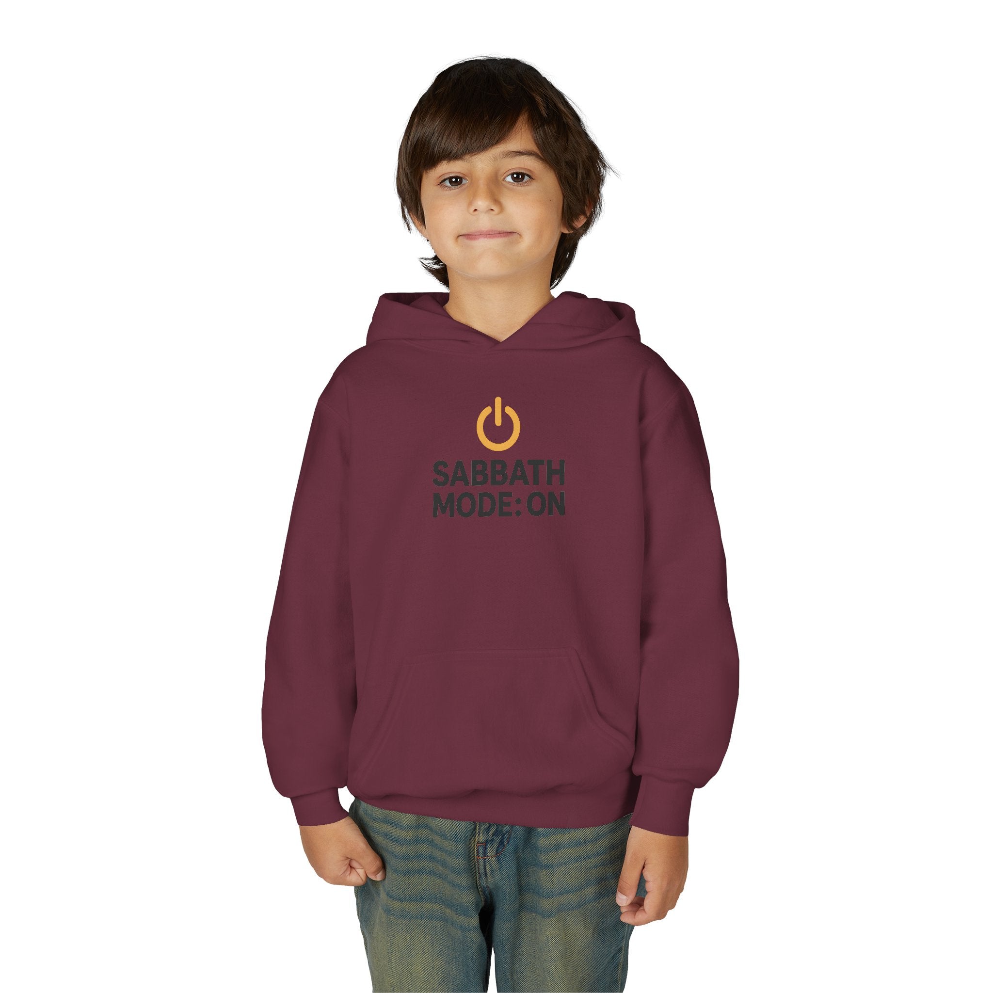 Sabbath Mode Youth Hoodie, Comfortable Hooded Sweatshirt for Kids, Perfect for Religious Observances, Christian Gift, Sunday Wear