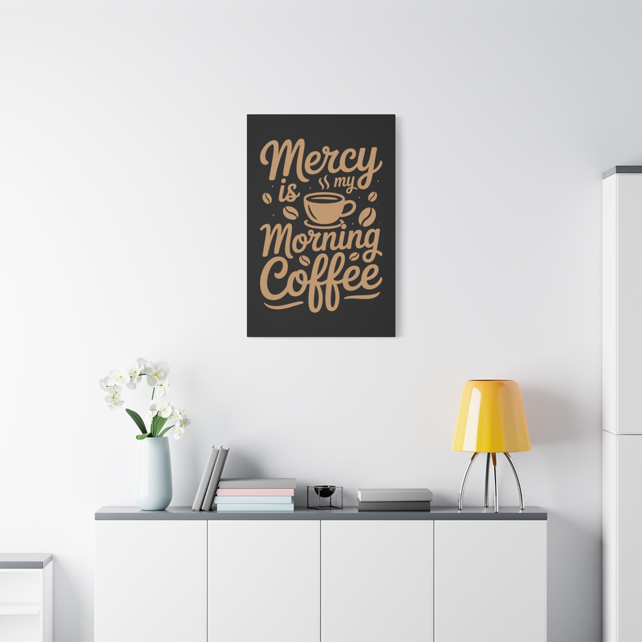 Coffee-Themed Canvas Art Print, Wall Decor for Coffee Lovers, Inspirational Home Decoration, Gift for Friends and Family