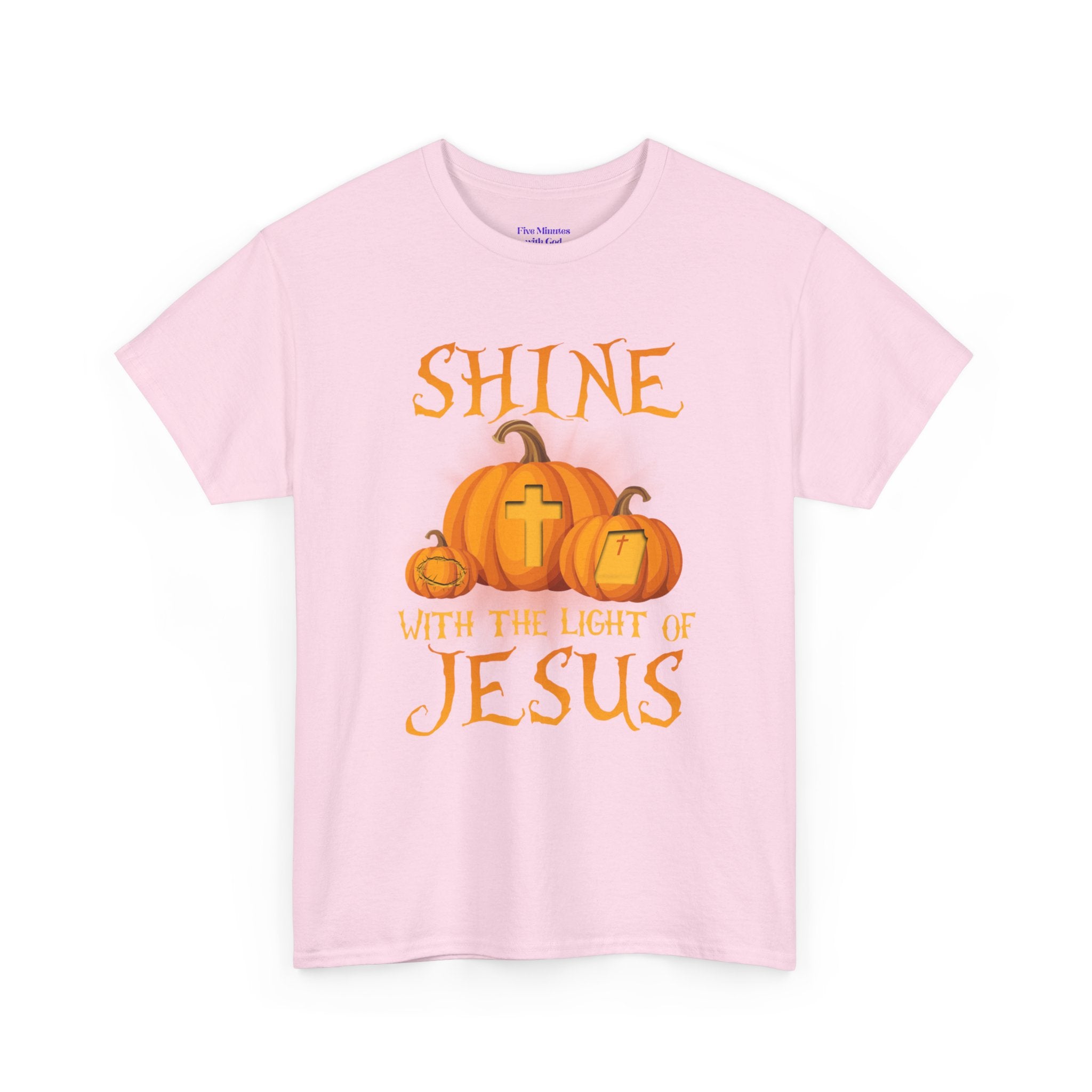 Pumpkin Jesus Unisex Cotton Tee, Faith Tee, Harvest Shirt, Fall Apparel, Christian T-Shirt