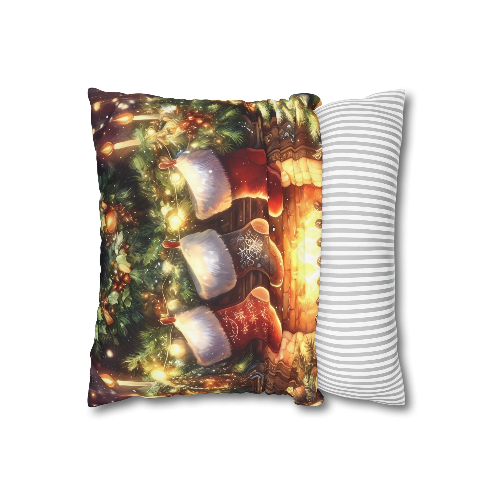 Christmas Stockings Decorative Pillow Cover, Cozy Holiday Home Decor, Festive Cushion for Winter, Gift for Friends & Family
