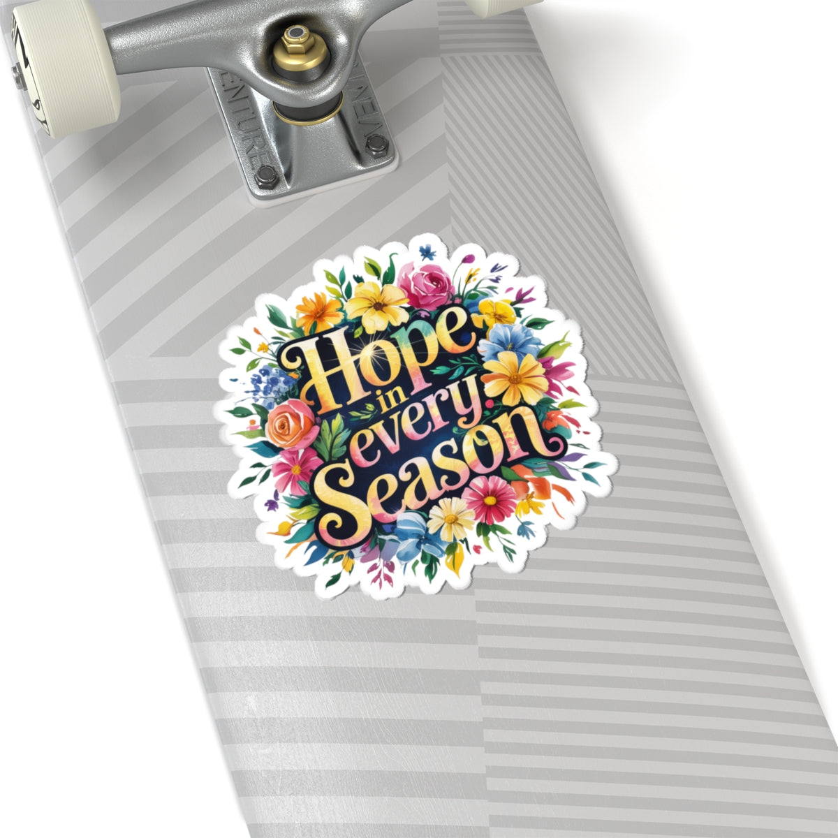 Inspirational Floral Kiss-Cut Stickers - Hope in Every Season, Motivational Stickers, Flower Decor, Journal Accessories, Gift for Friends