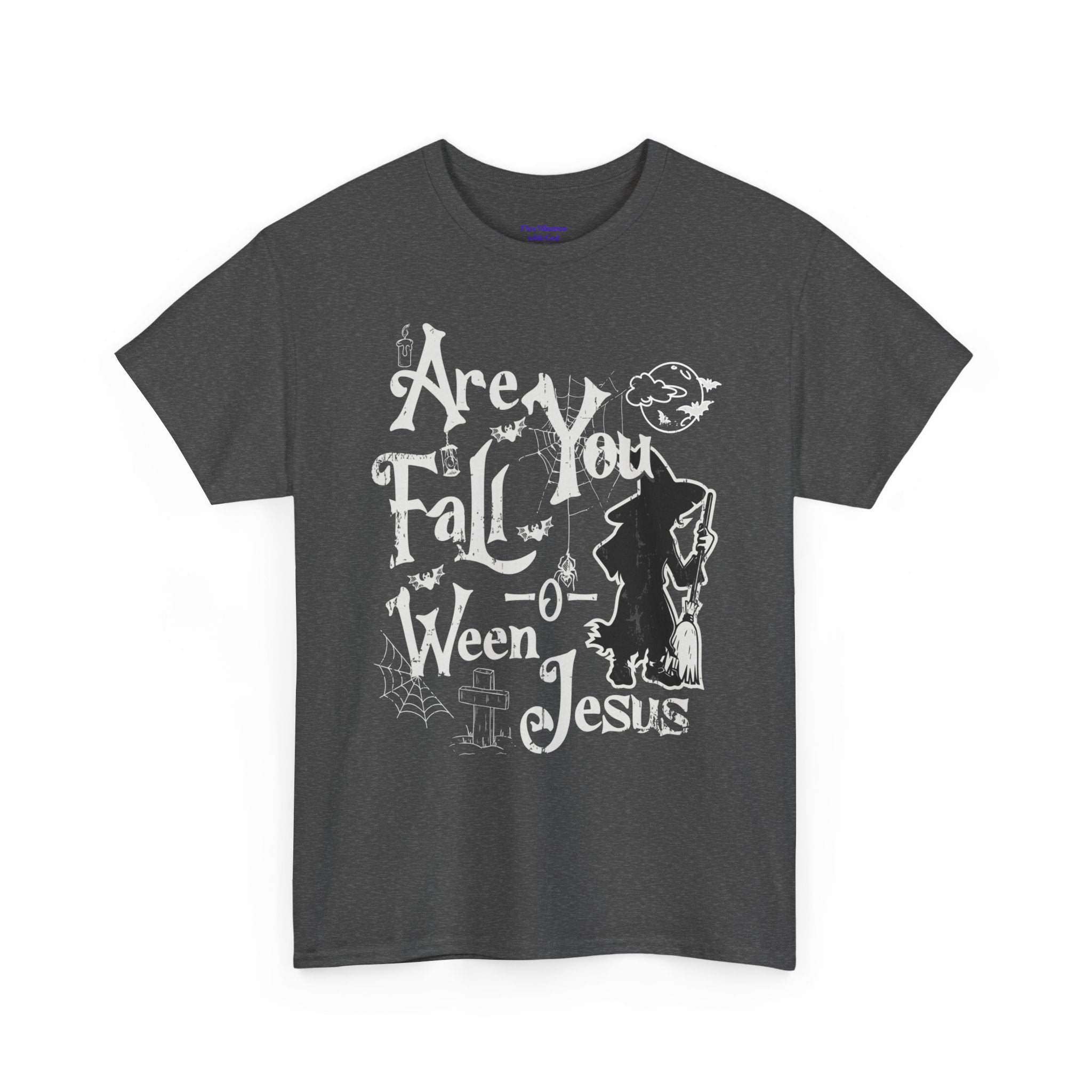 Fall-Themed Unisex Heavy Cotton Tee - Halloween, Jesus Celebration, Autumn Vibes, Casual Wear, Gift Idea