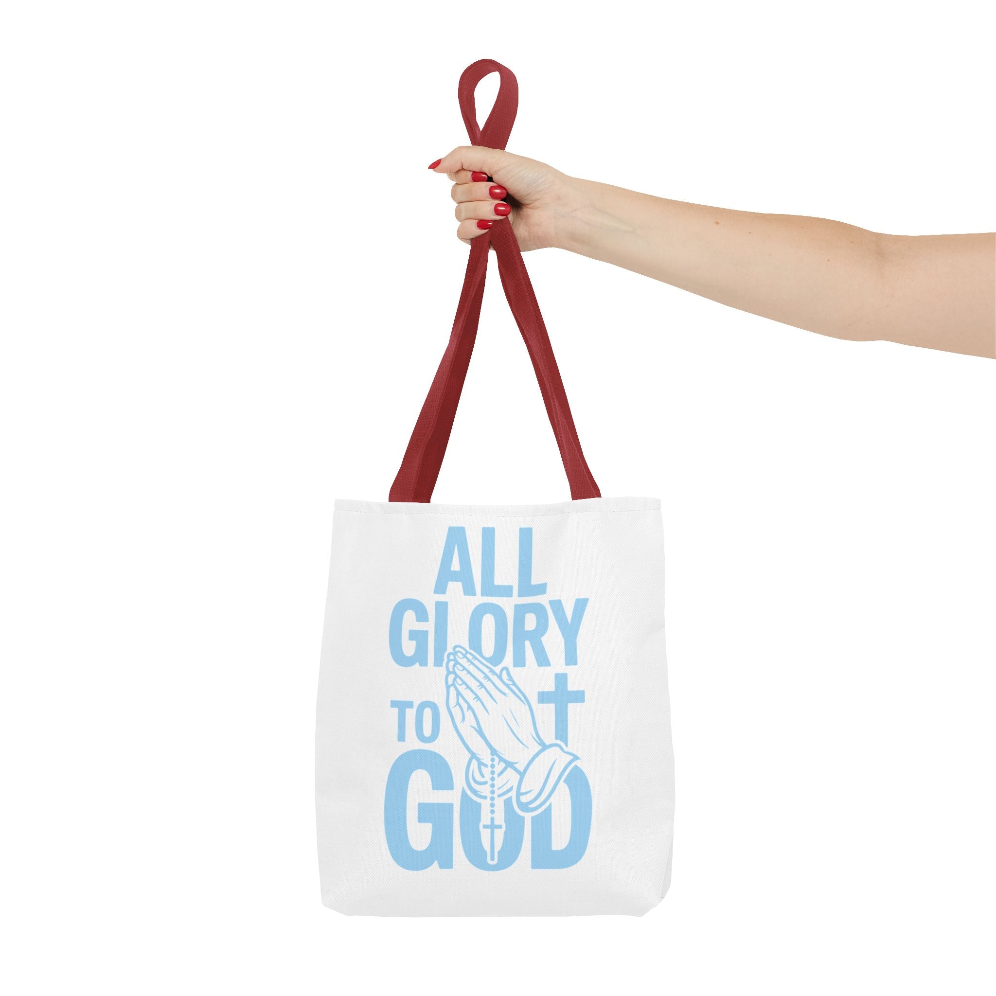 Faith-Inspired Tote Bag, All Glory to God, Christian Gift, Reusable Shopping Bag, Inspirational Tote, Church Event Carryall